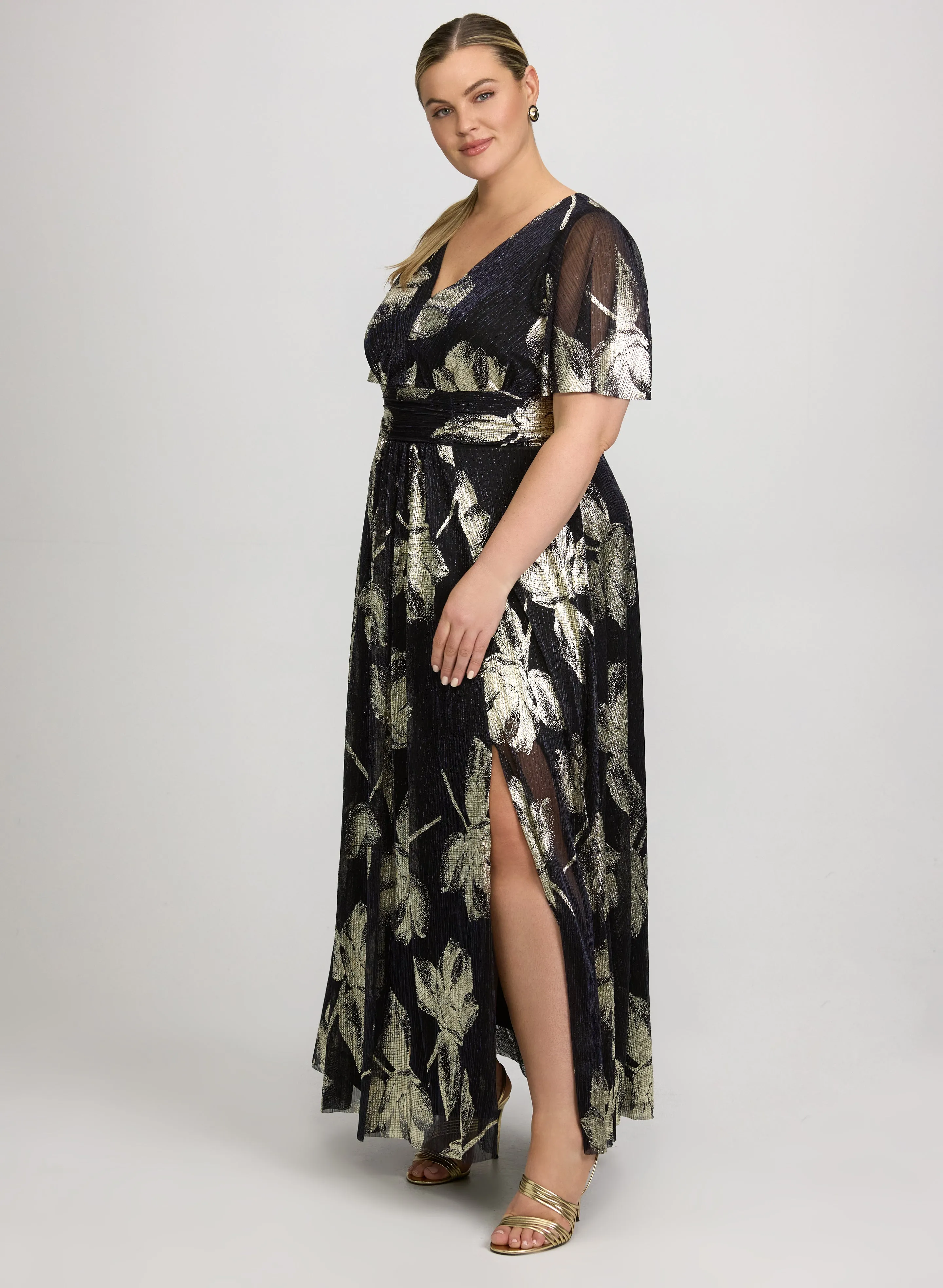 Laura Metallic Pleated Dress Laura Metallic Pleated Dress - Image 1