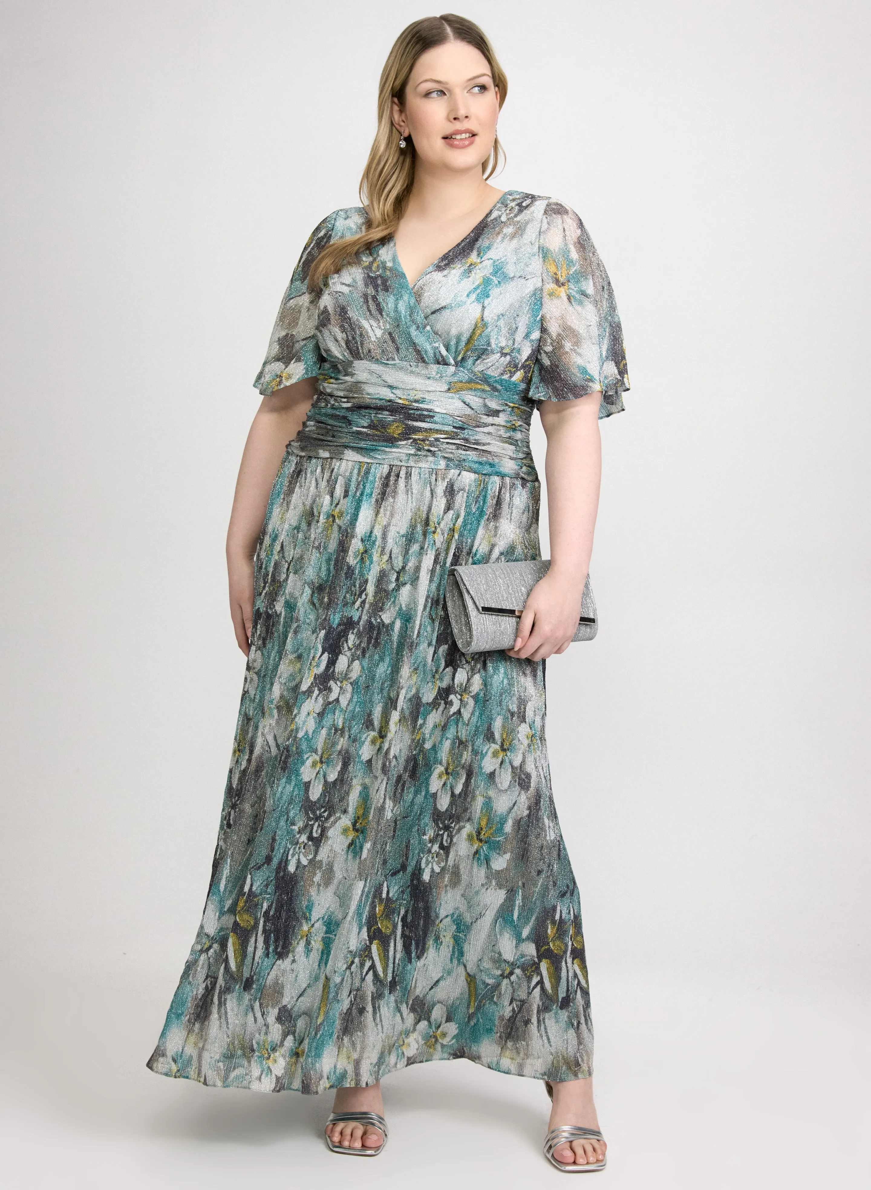 Laura Shimmering Floral Dress Laura Shimmering Floral Dress - Image 1
