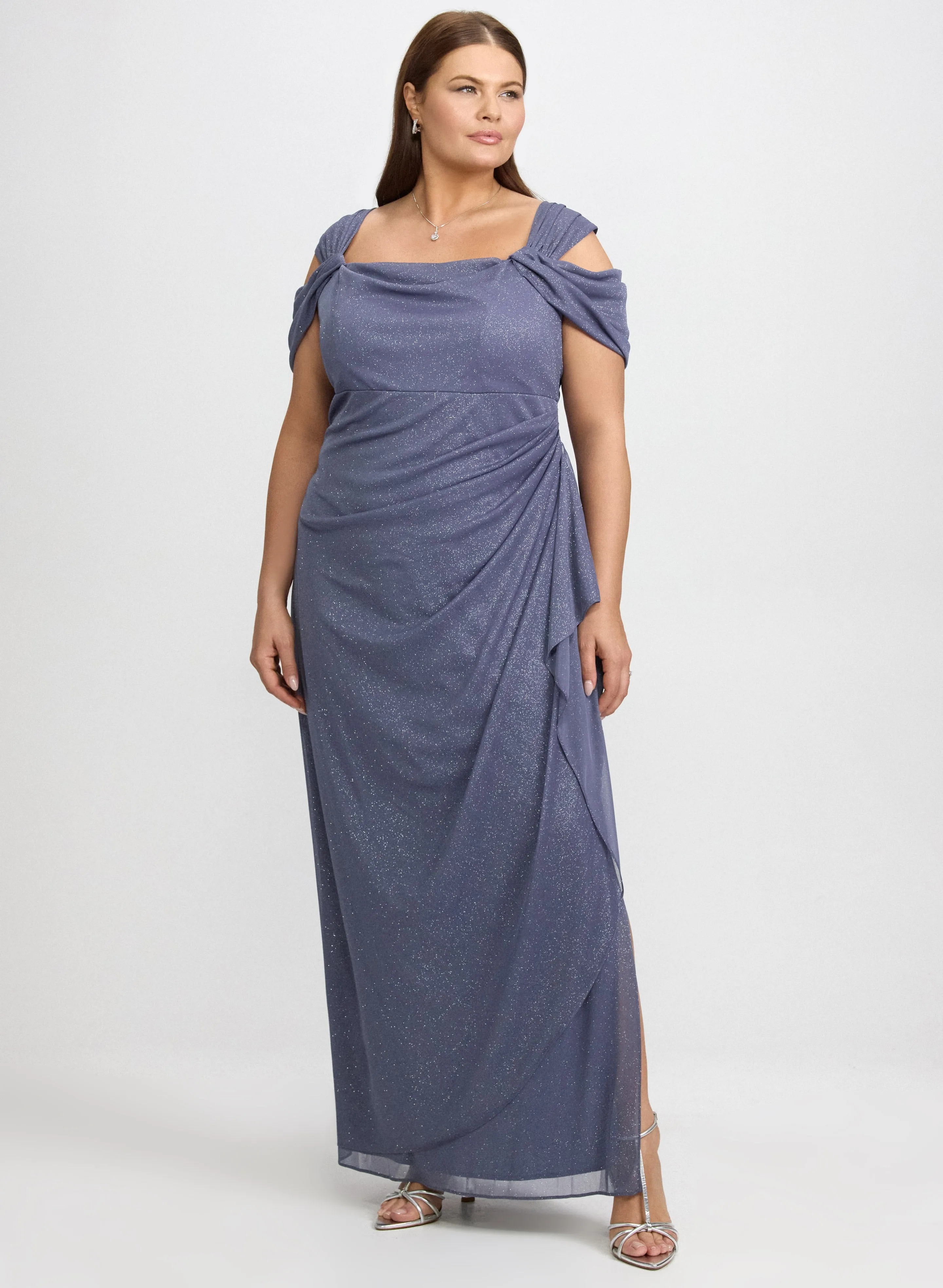 Laura Draped Glitter Dress Laura Draped Glitter Dress - Image 1