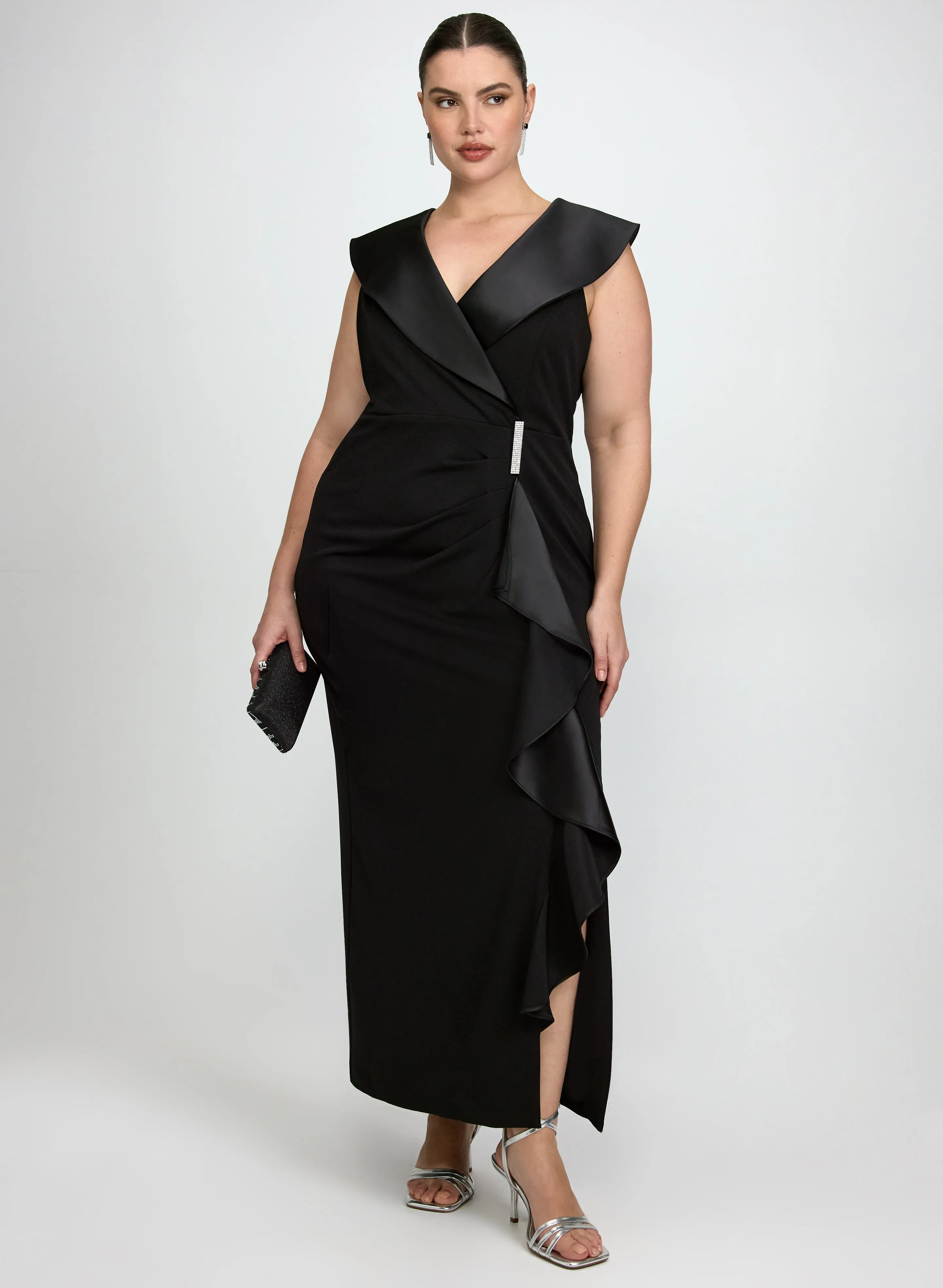 Laura Fitted Shawl Collar Dress Laura Fitted Shawl Collar Dress - Image 1