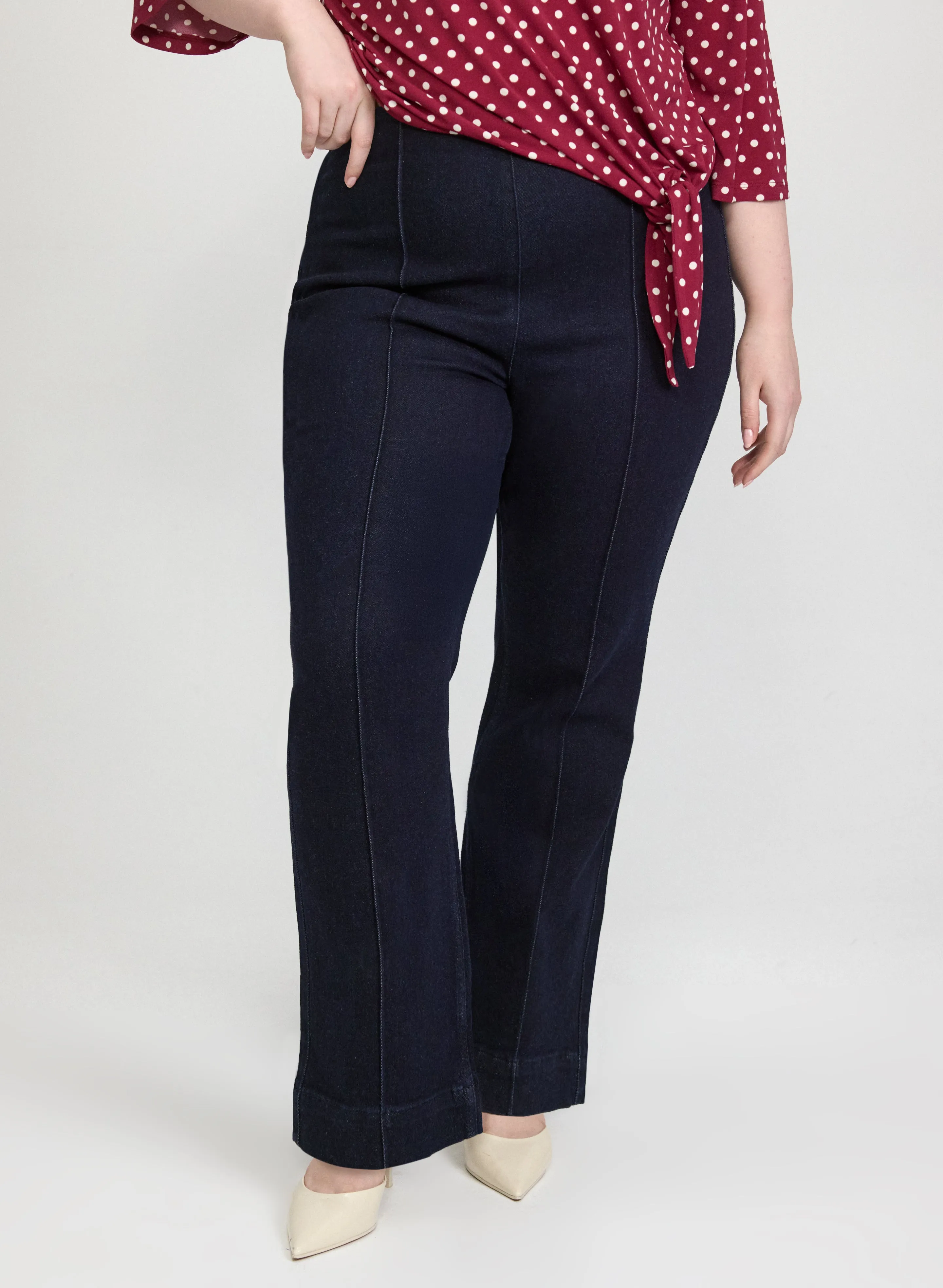 Laura Pinched Seam Flare-Leg Jeans Laura Pinched Seam Flare-Leg Jeans - Image 1