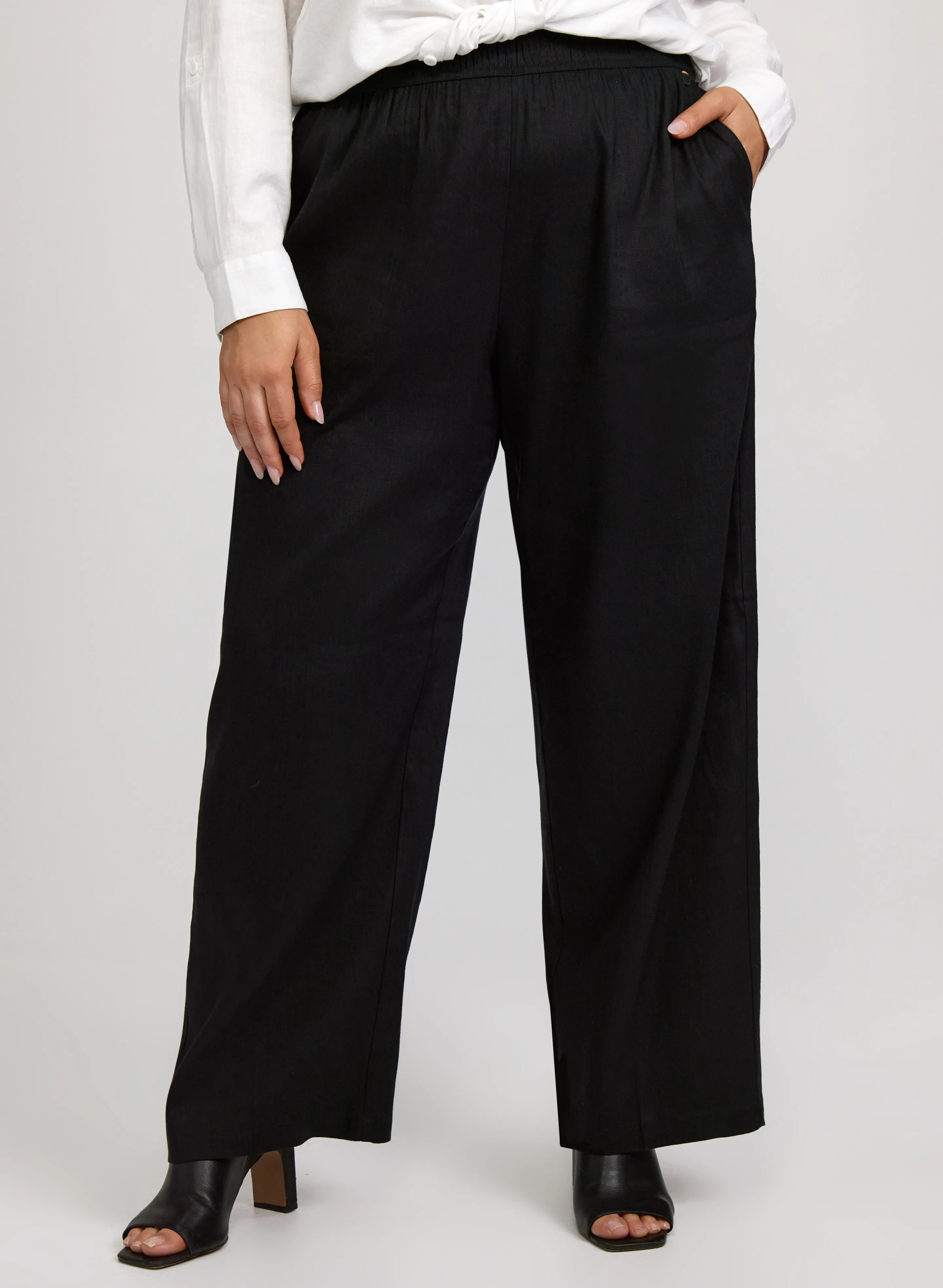 Laura Linen-Blend Wide-Leg Pants Laura Linen-Blend Wide-Leg Pants - Image 1