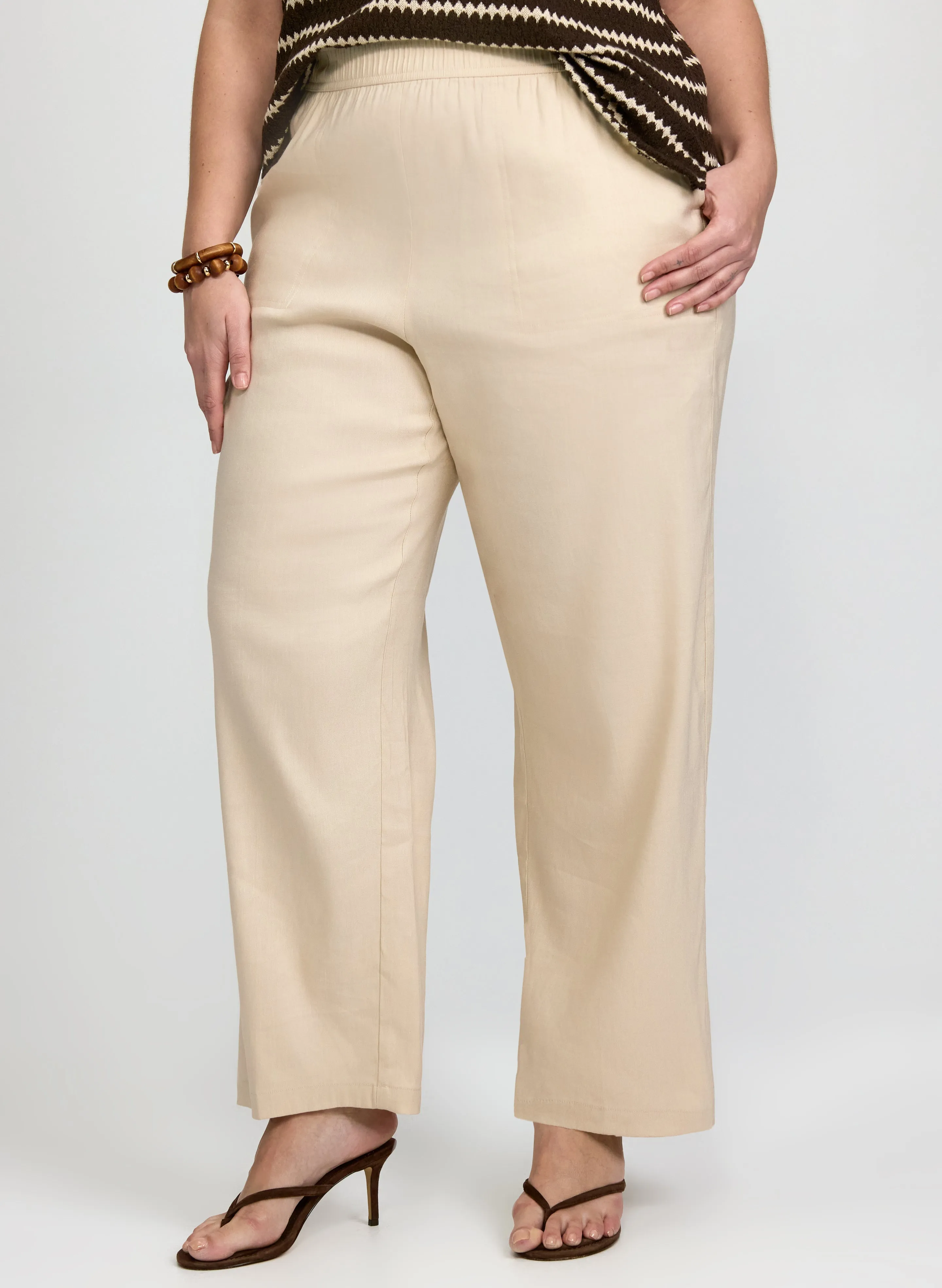Laura Linen-Blend Wide-Leg Pants Laura Linen-Blend Wide-Leg Pants - Image 1