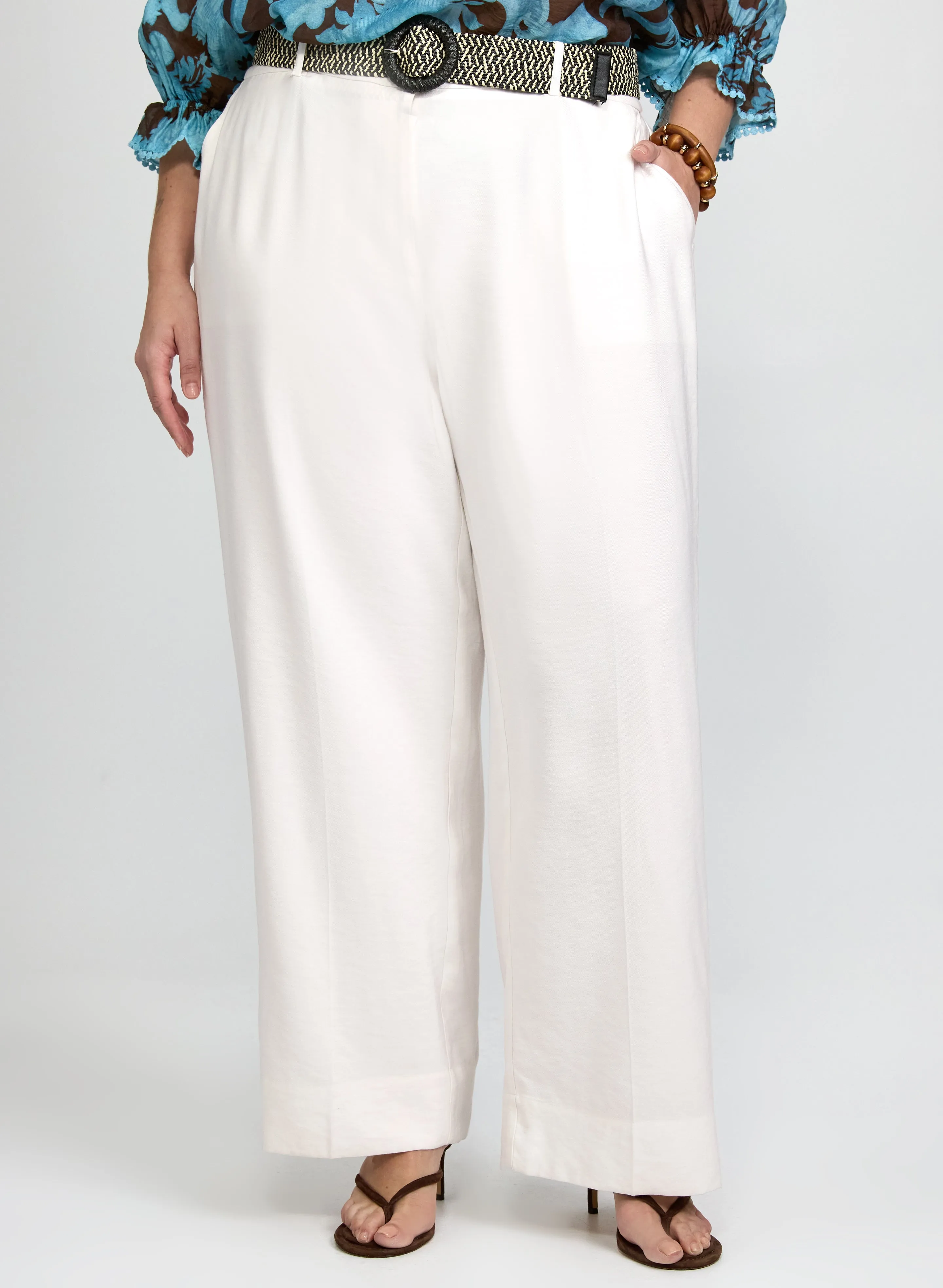 Laura Olivia Belted Wide-Leg Pants Laura Olivia Belted Wide-Leg Pants - Image 1