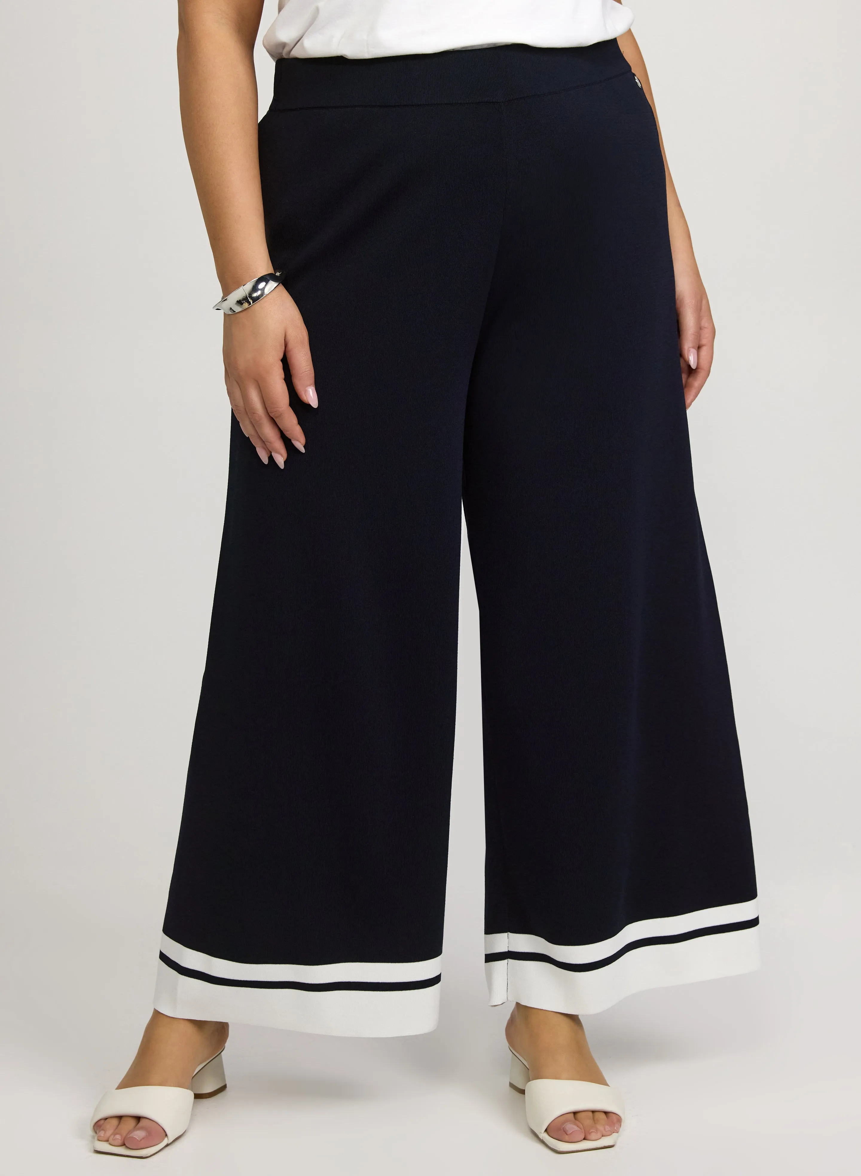 Laura Joseph Ribkoff - Contrast Wide-Leg Pants Laura Joseph Ribkoff - Contrast Wide-Leg Pants - Image 1