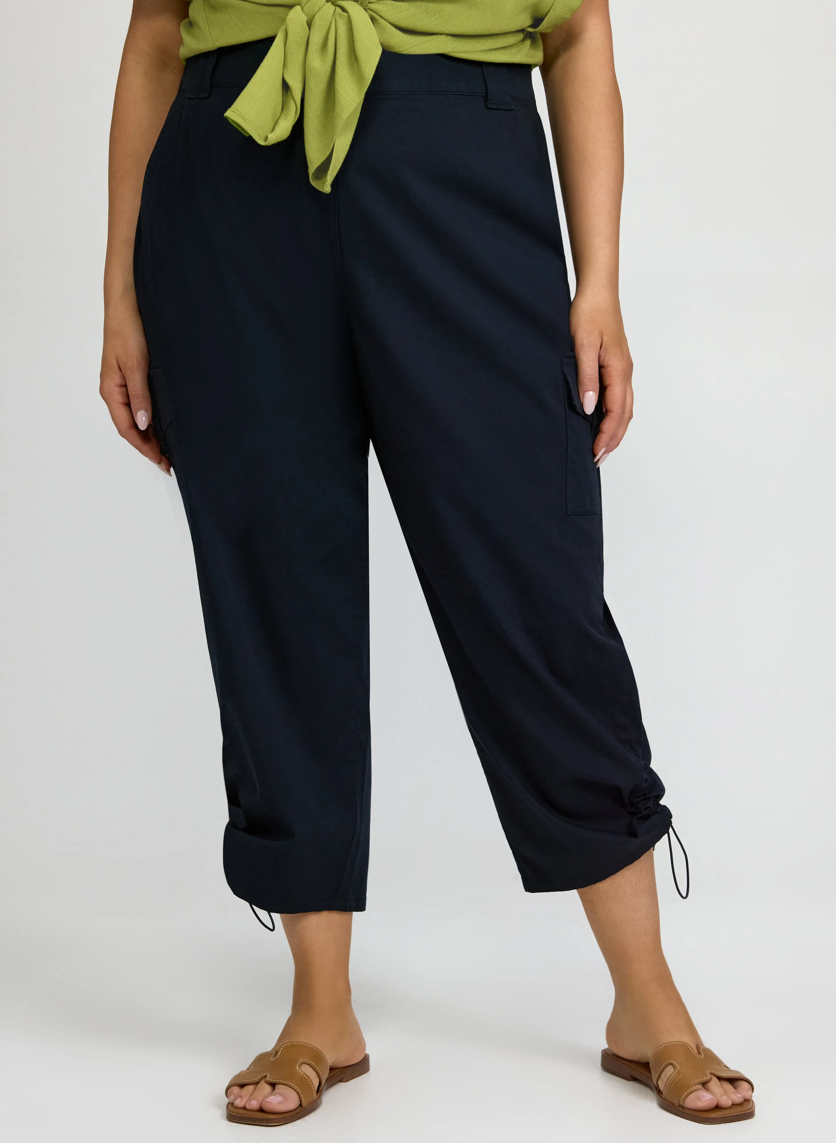 Laura Drawstring Hem Capris Laura Drawstring Hem Capris - Image 1