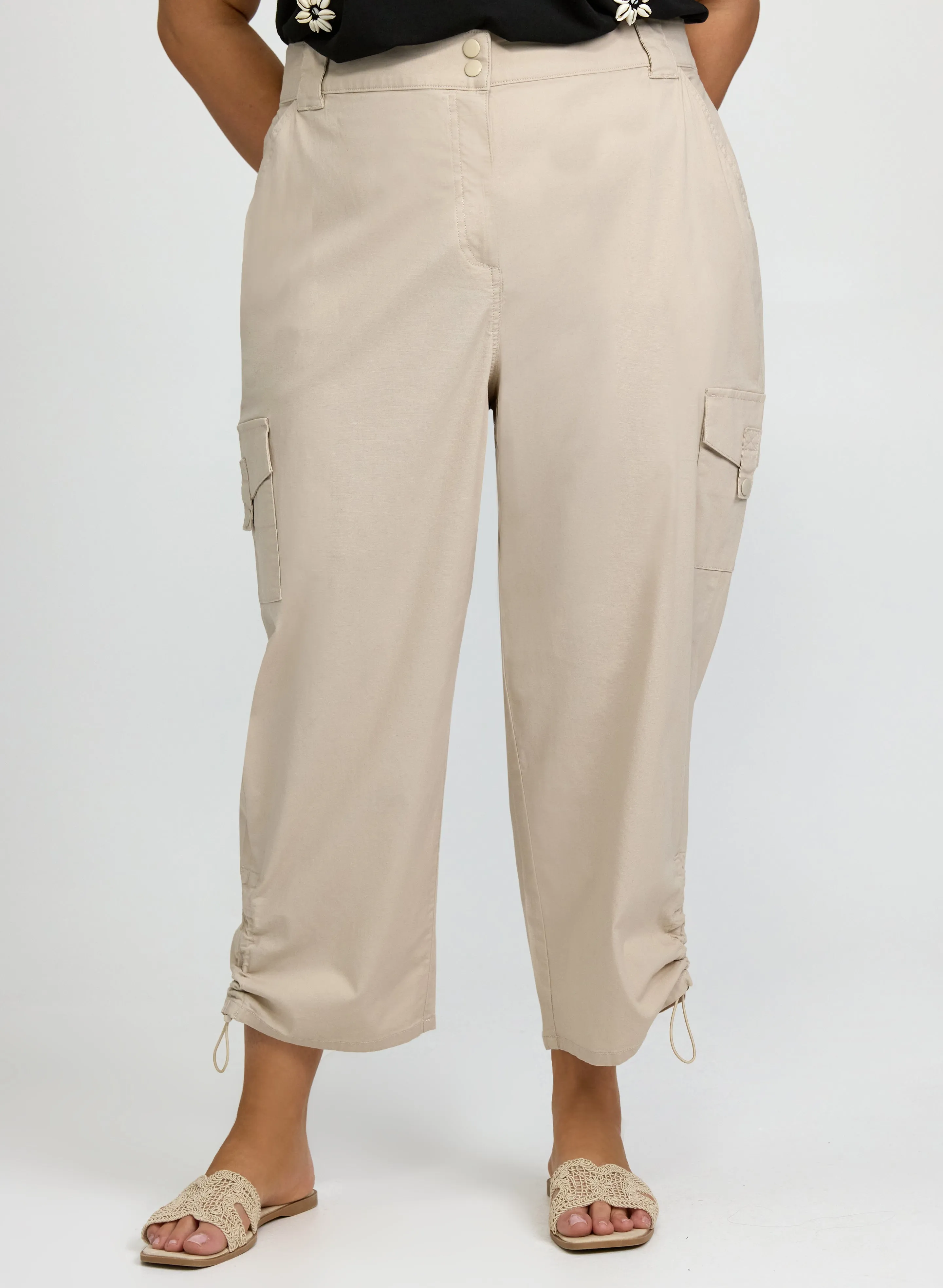 Laura Drawstring Hem Capris Laura Drawstring Hem Capris - Image 1