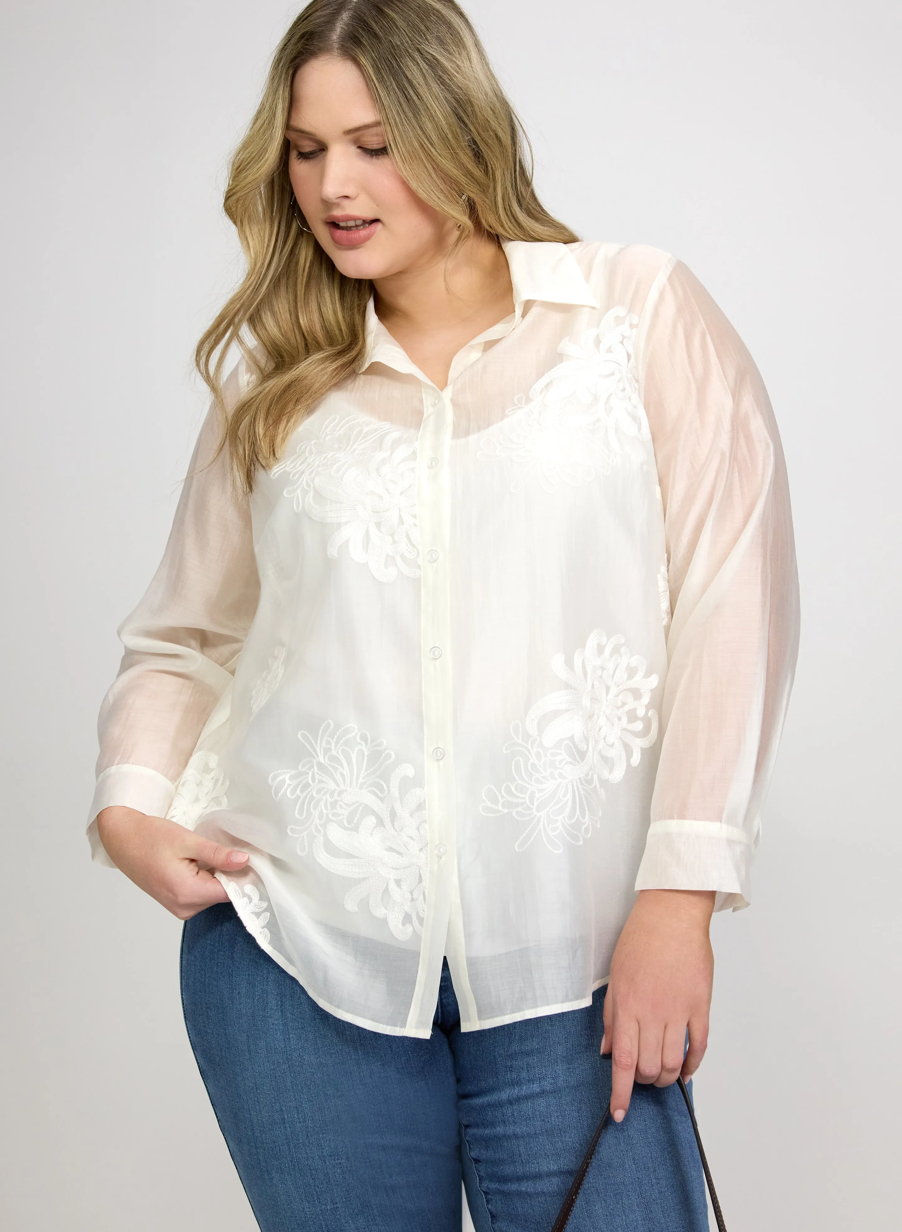 Laura Floral Embroidered Blouse Laura Floral Embroidered Blouse - Image 1