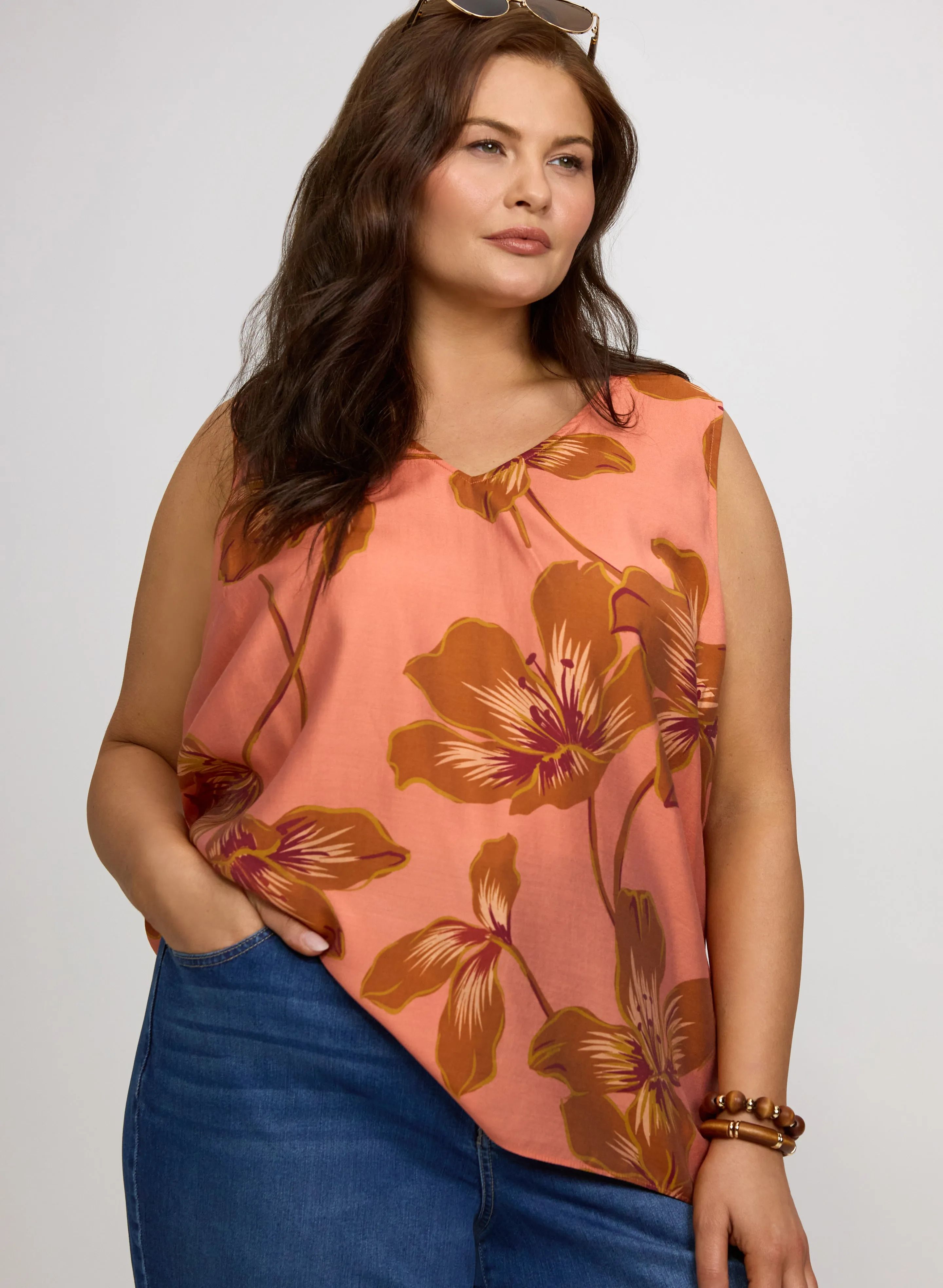 Laura Floral Print Sleeveless Blouse Laura Floral Print Sleeveless Blouse - Image 1
