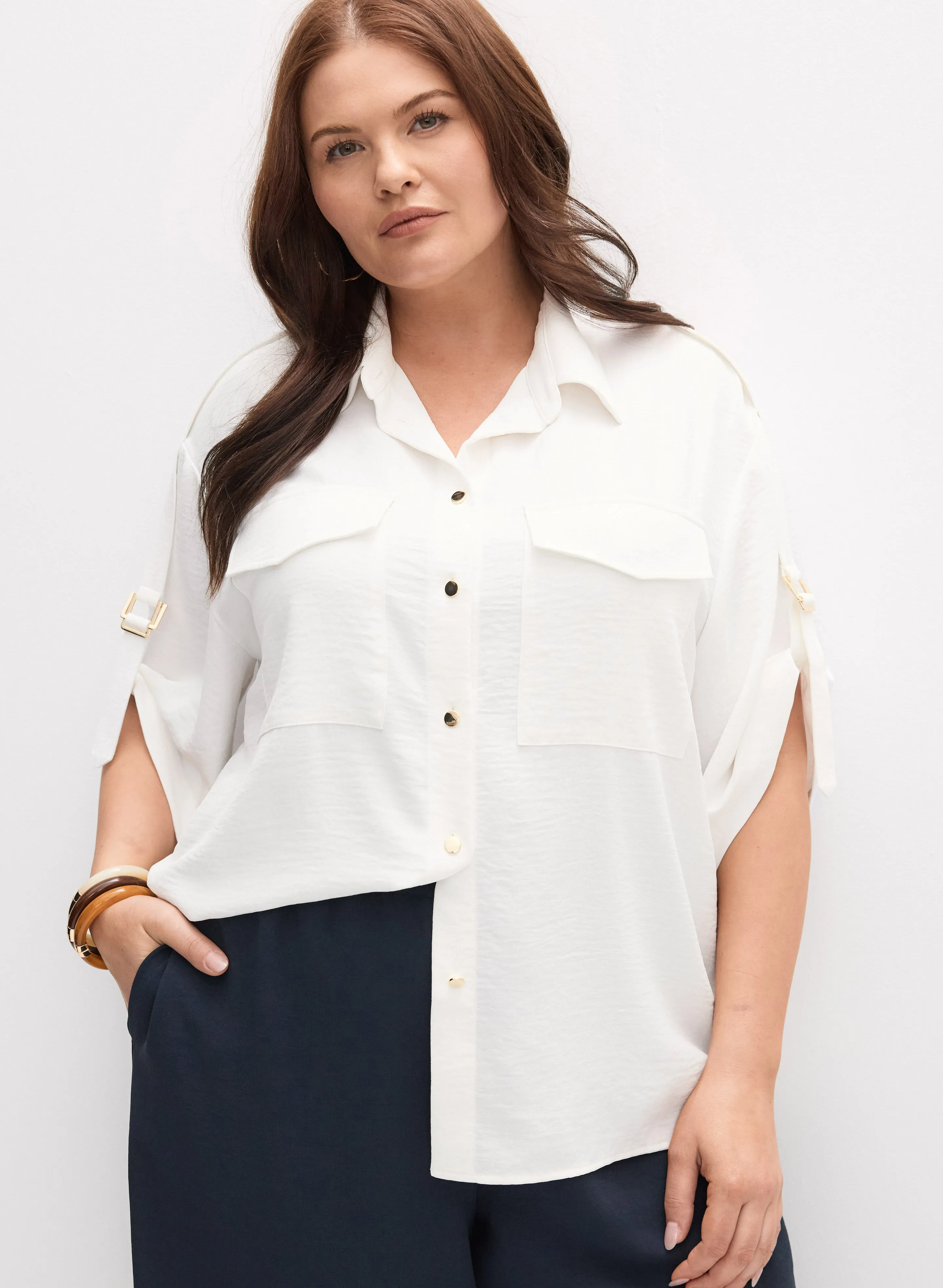 Laura Melanie Lyne - Rolled Sleeve Blouse Laura Melanie Lyne - Rolled Sleeve Blouse - Image 1