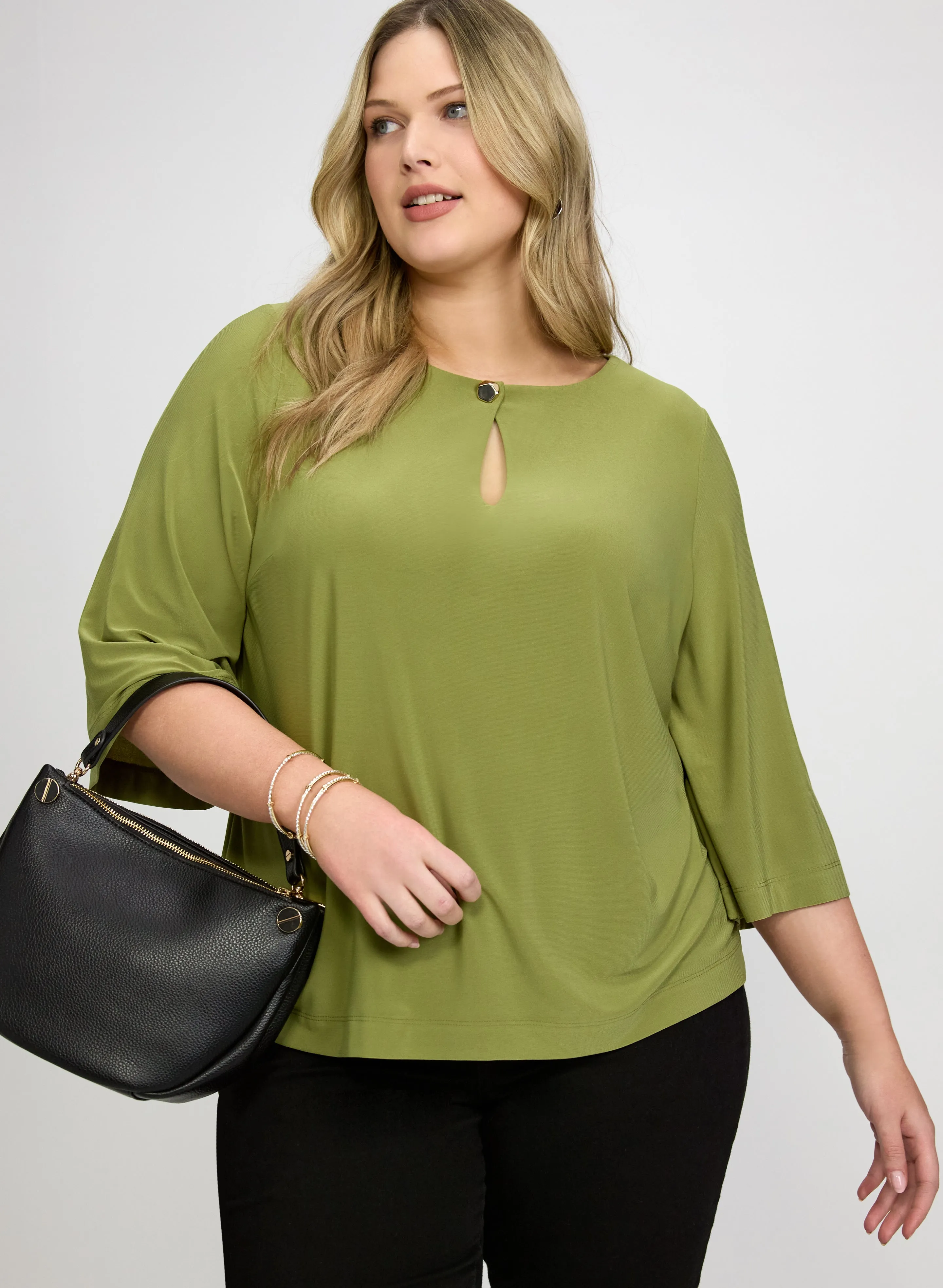 Laura Jersey Keyhole Detail Top Laura Jersey Keyhole Detail Top - Image 1