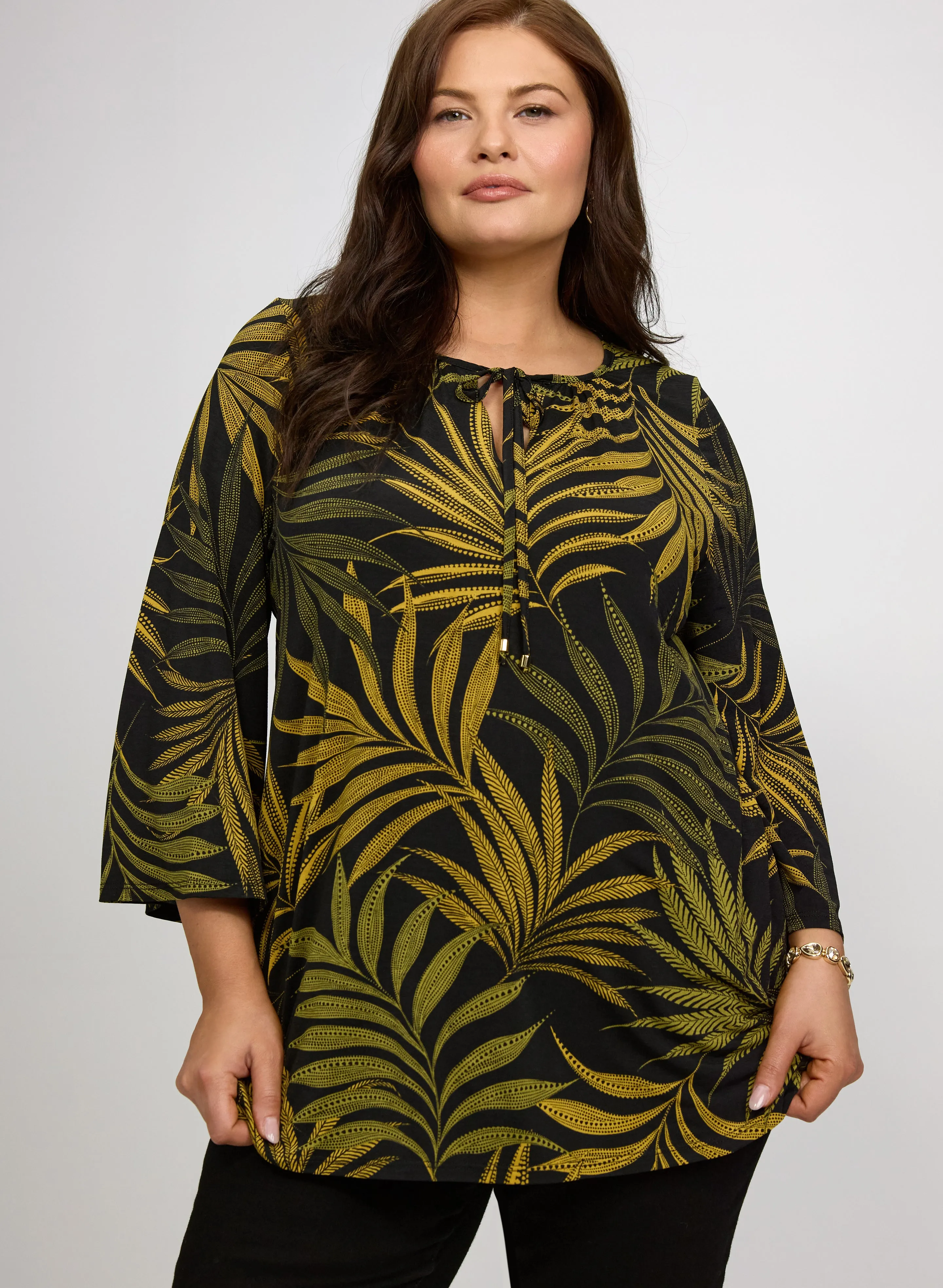 Laura Palm Leaf Tunic Top Laura Palm Leaf Tunic Top - Image 1