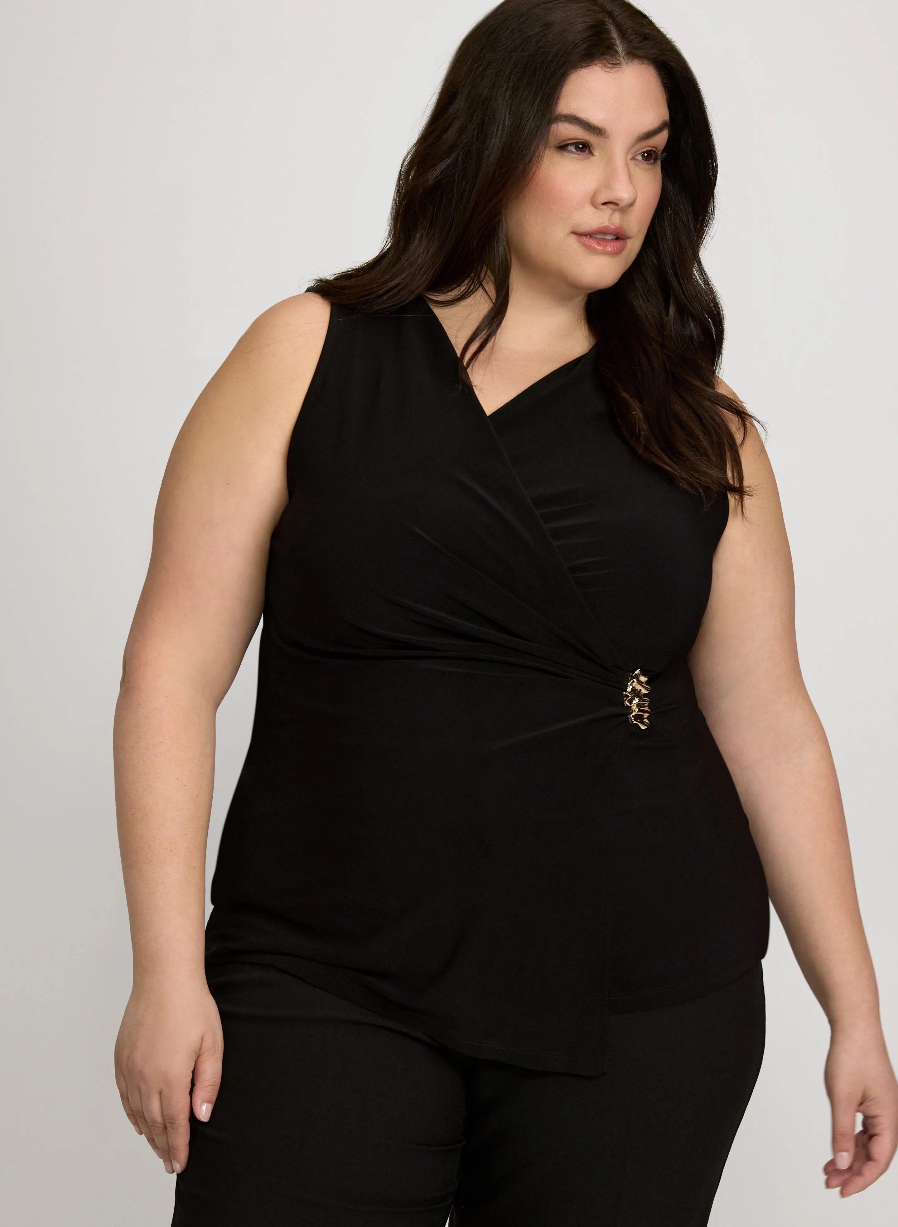 Laura Sleeveless Brooch Top Laura Sleeveless Brooch Top - Image 1