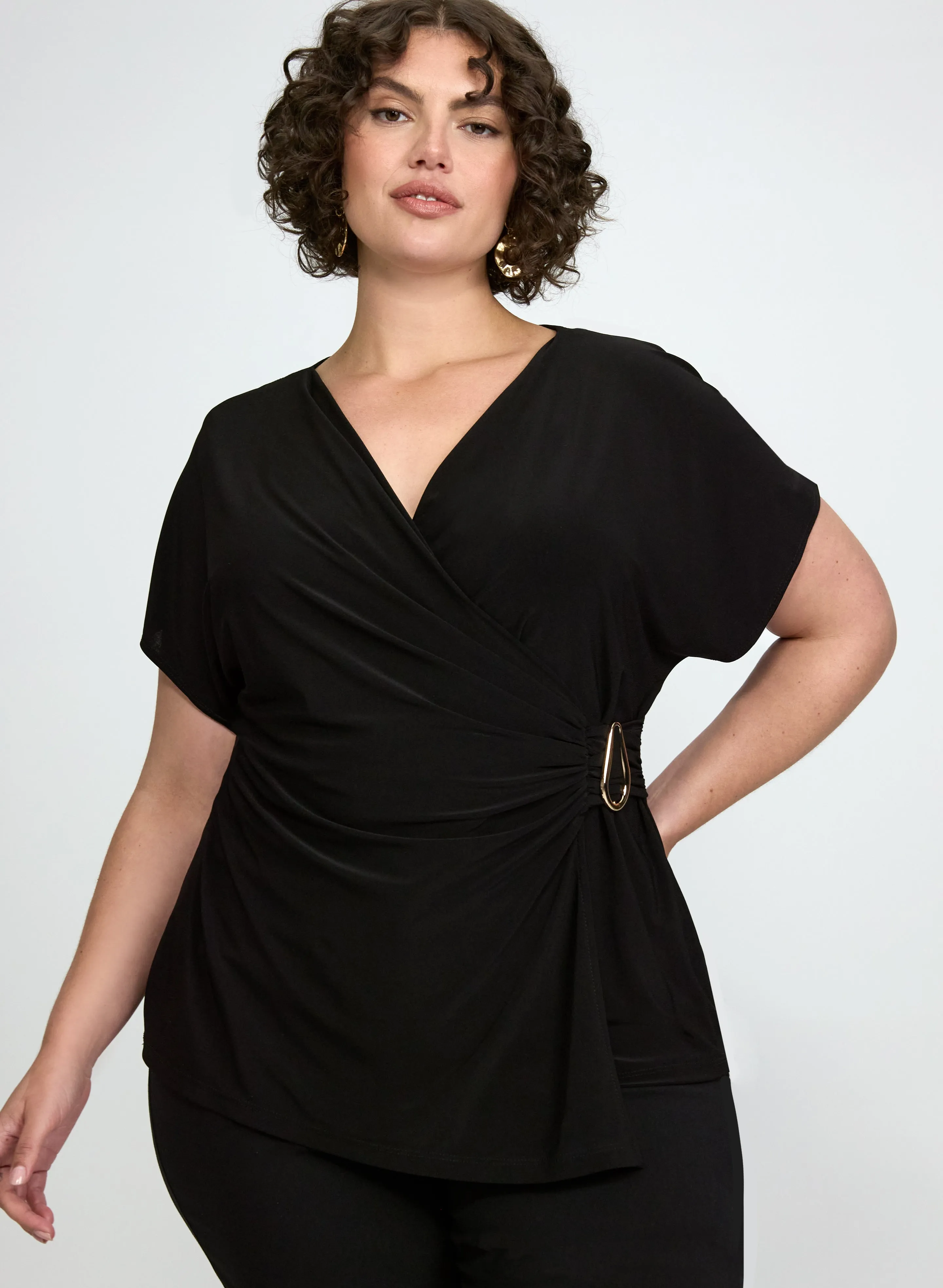 Laura Jersey Faux-Wrap Top Laura Jersey Faux-Wrap Top - Image 1