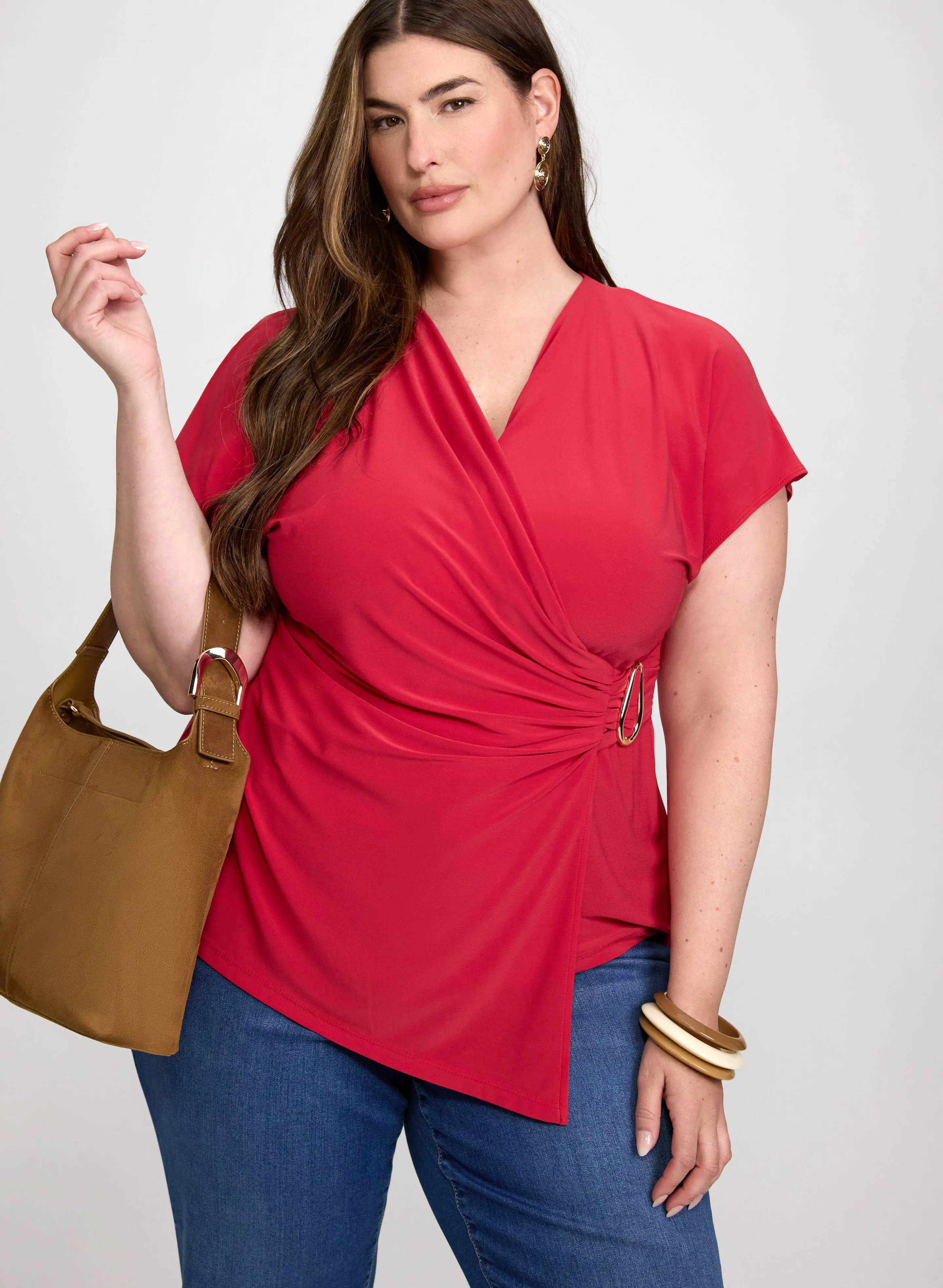 Laura Jersey Faux-Wrap Top Laura Jersey Faux-Wrap Top - Image 1