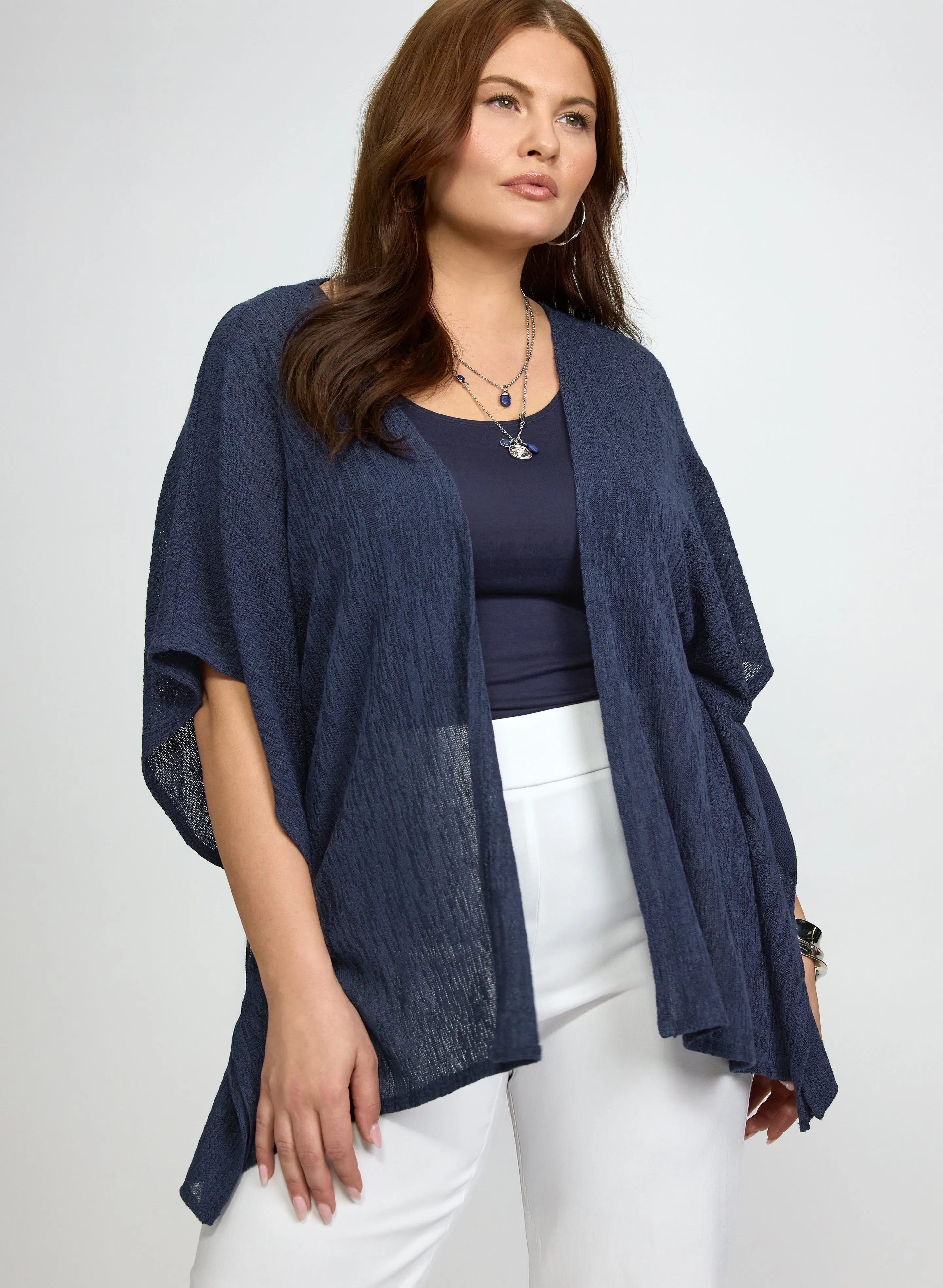 Laura Open Melange Knit Cover-Up Laura Open Melange Knit Cover-Up - Image 1