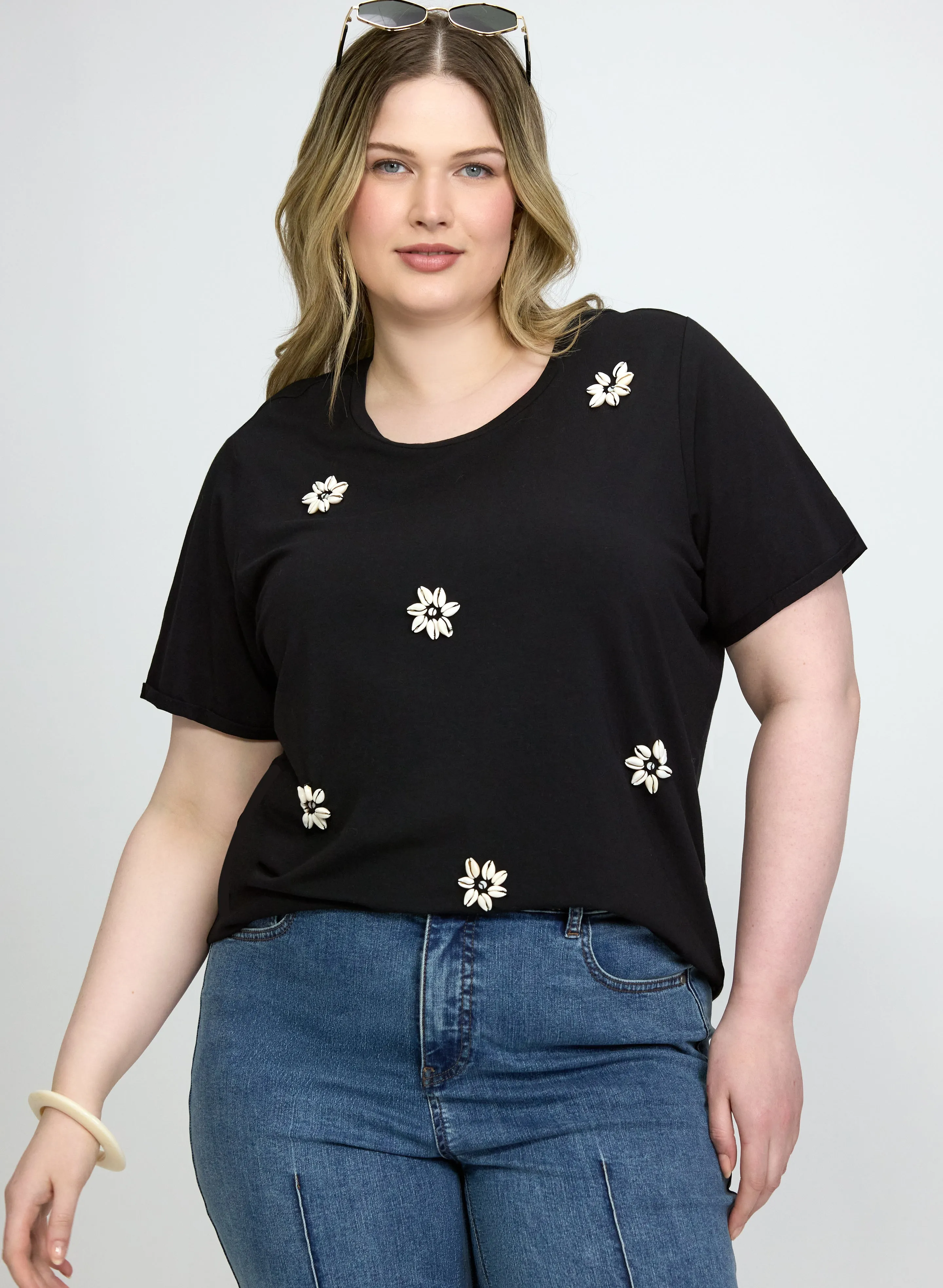 Laura Shell Embellished T-Shirt Laura Shell Embellished T-Shirt - Image 1