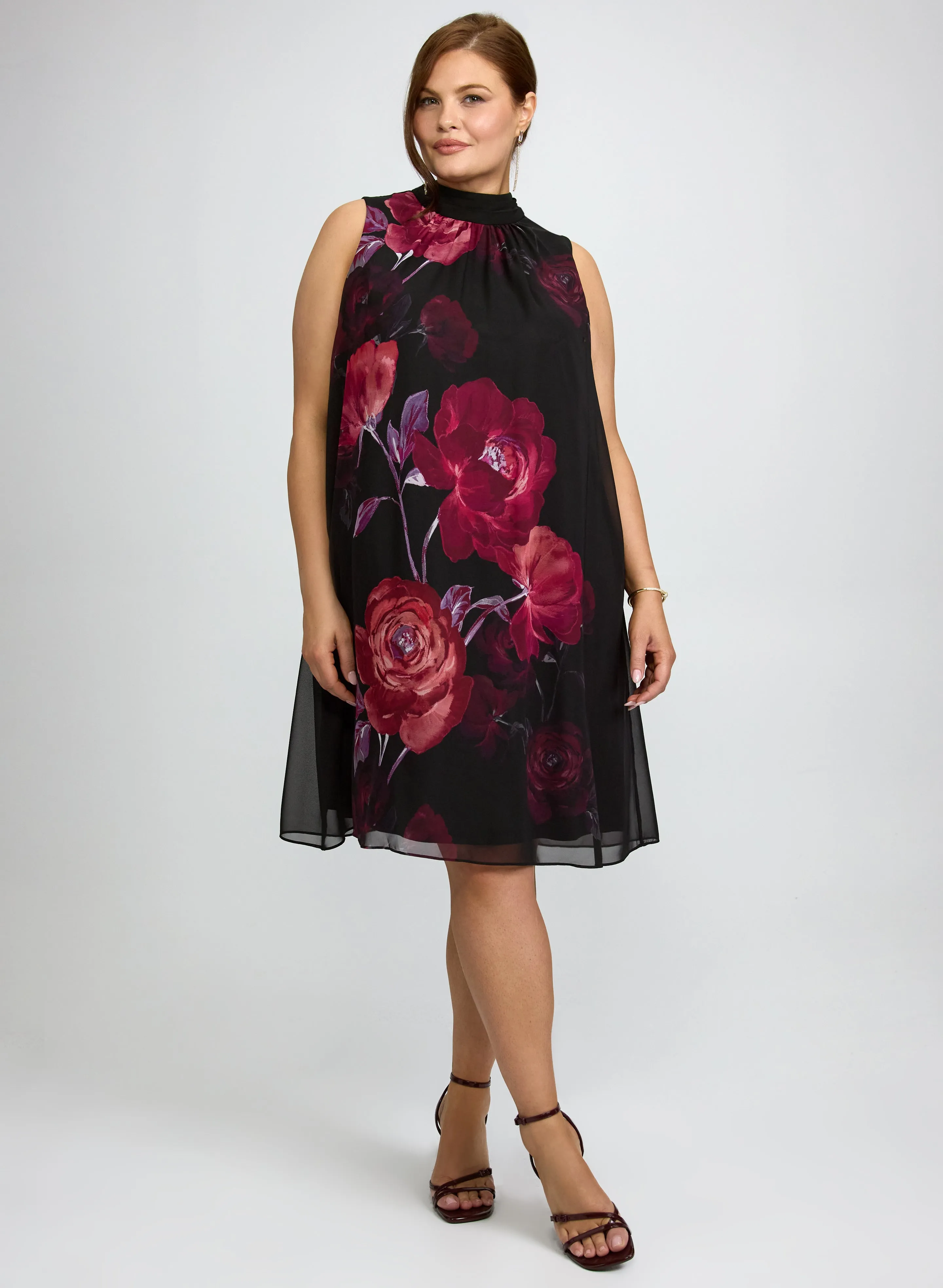 Laura Floral Print Chiffon Dress Laura Floral Print Chiffon Dress - Image 1