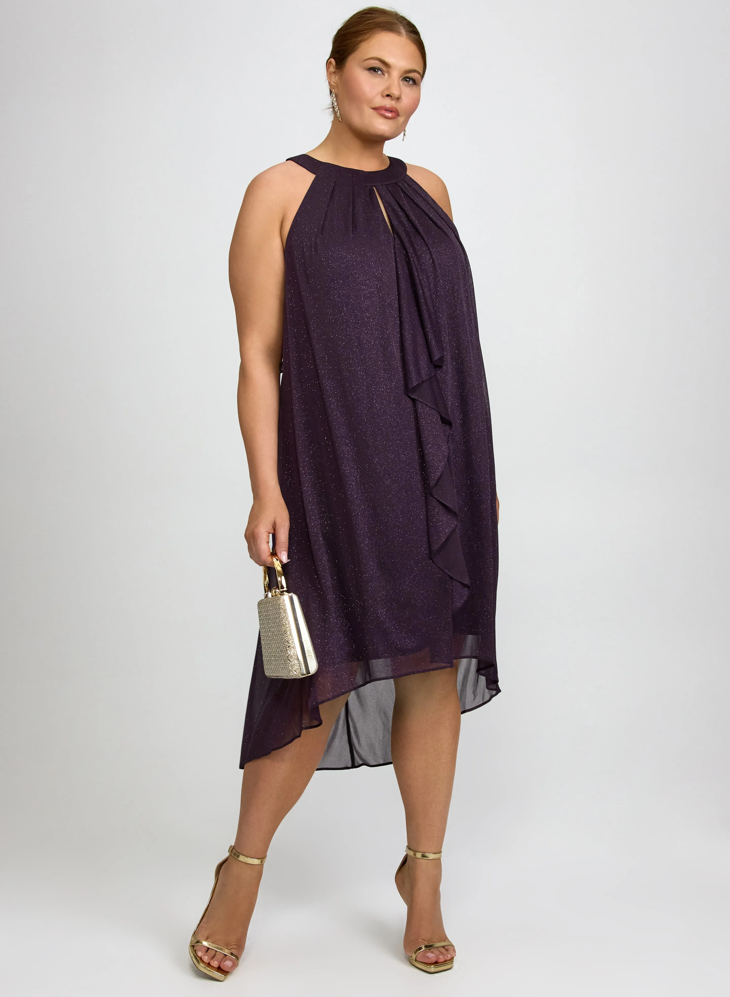 Laura Glitter Mesh A-Line Dress Laura Glitter Mesh A-Line Dress - Image 1