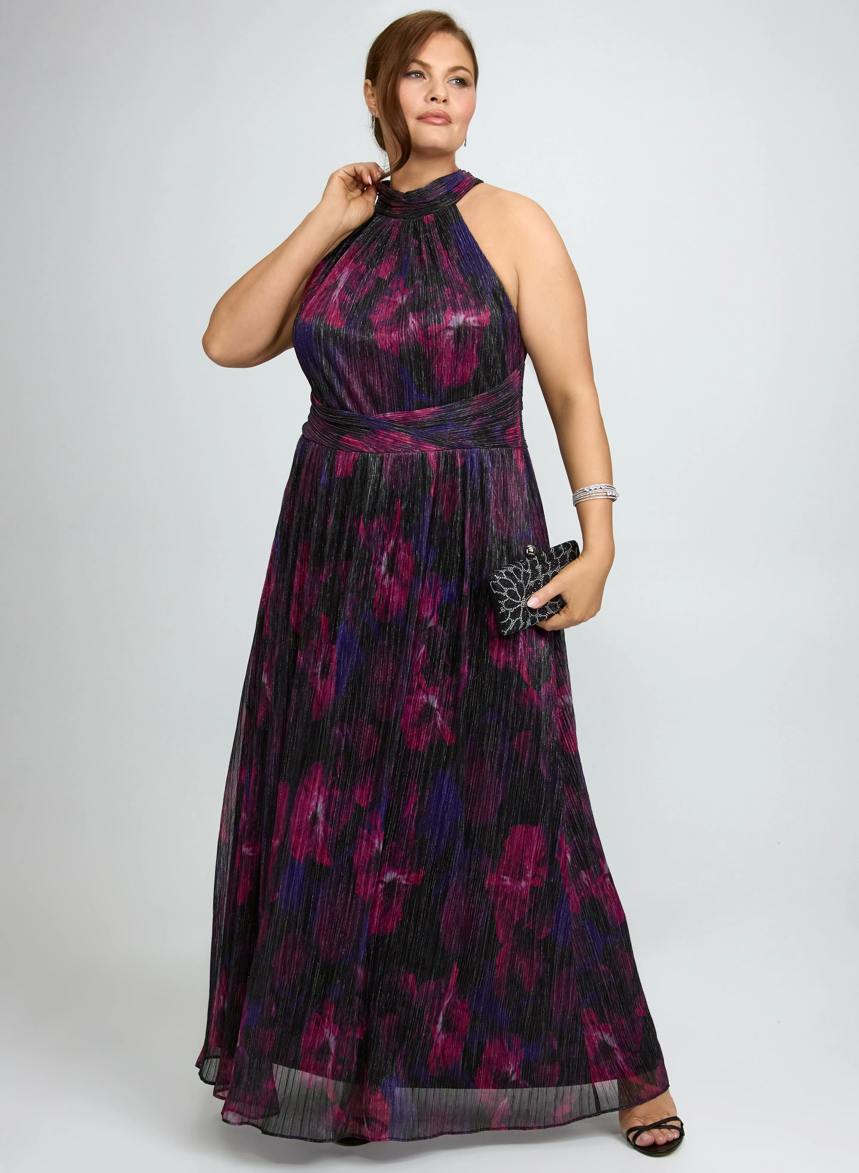 Laura Floral Halter Neck Dress Laura Floral Halter Neck Dress - Image 1
