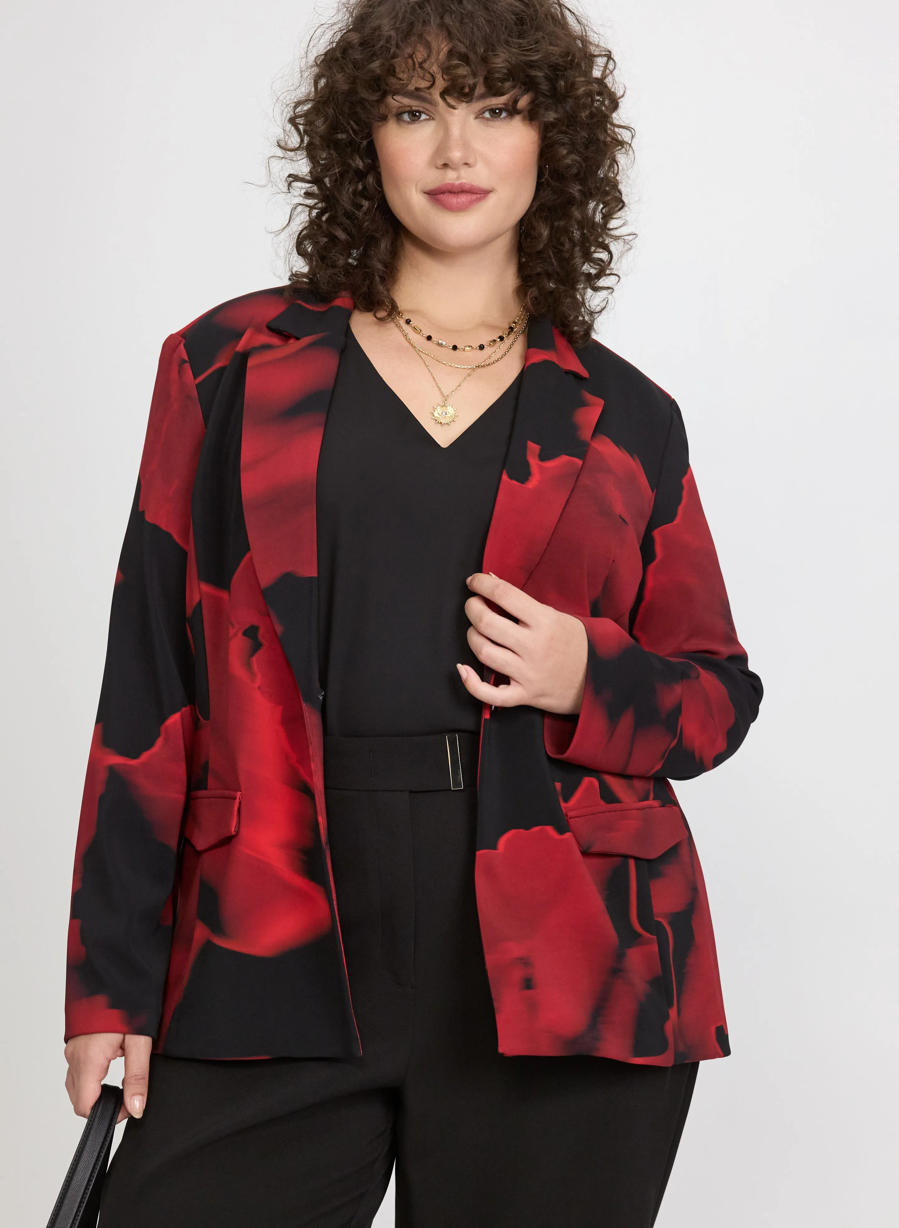 Laura Joseph Ribkoff - Floral Peak Lapel Blazer Laura Joseph Ribkoff - Floral Peak Lapel Blazer - Image 1