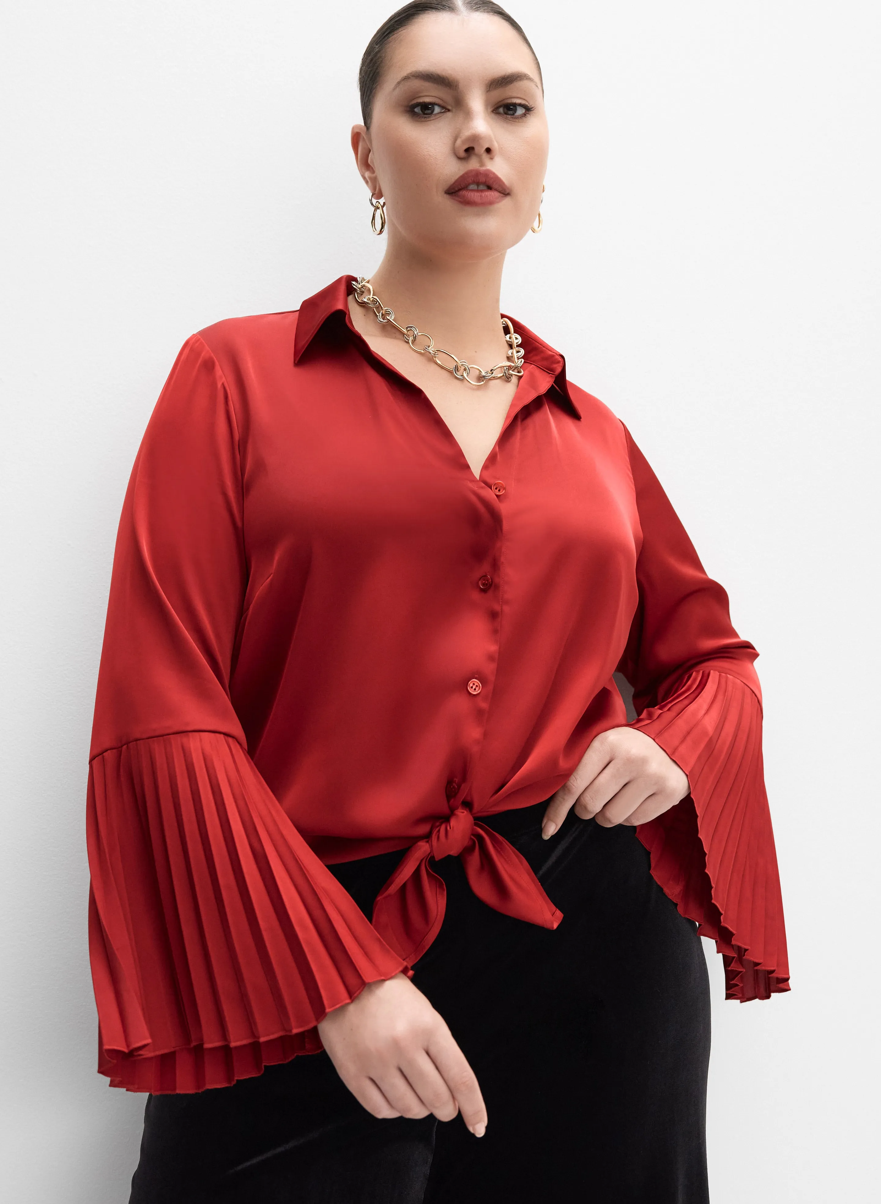 Laura Melanie Lyne - Plissé Sleeve Blouse Laura Melanie Lyne - Plissé Sleeve Blouse - Image 1