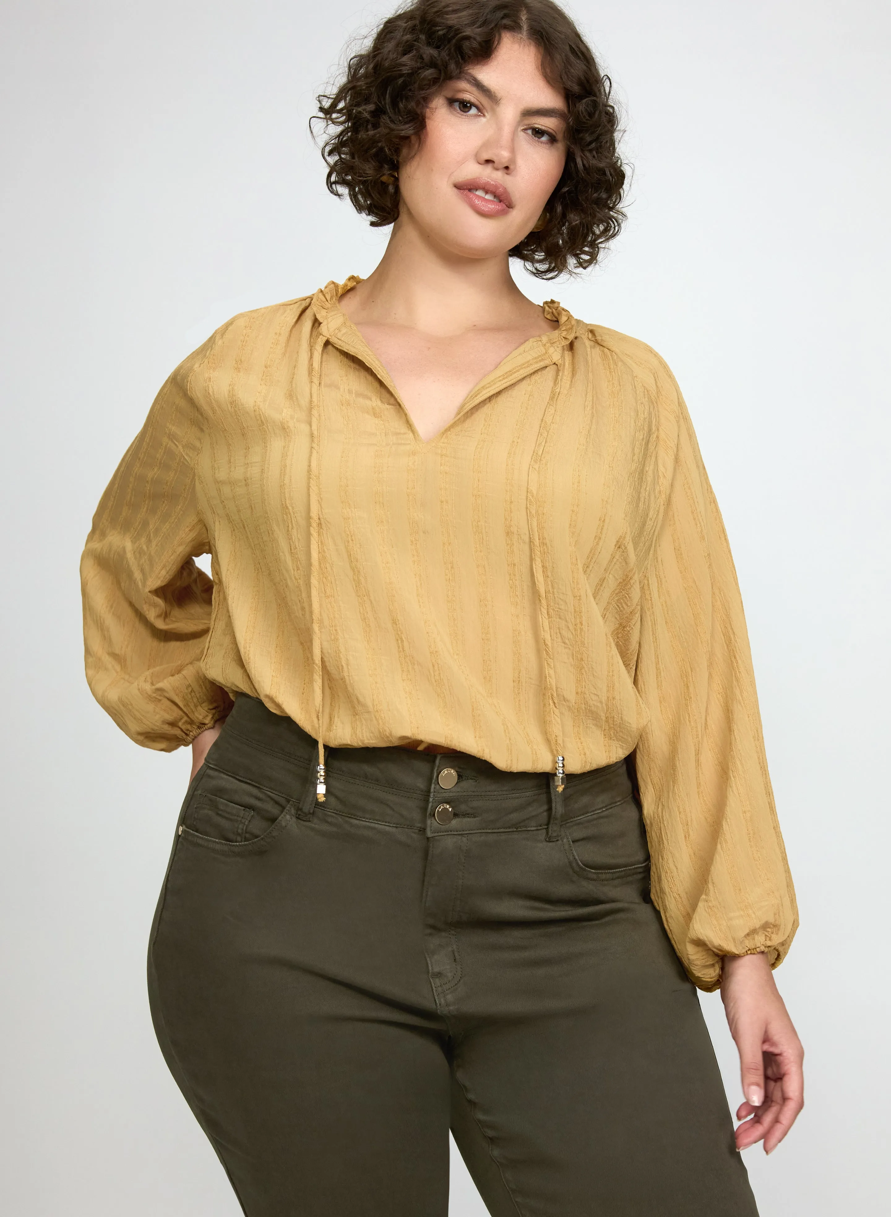 Laura Textured 3/4 Sleeve Blouse Laura Textured 3/4 Sleeve Blouse - Image 1