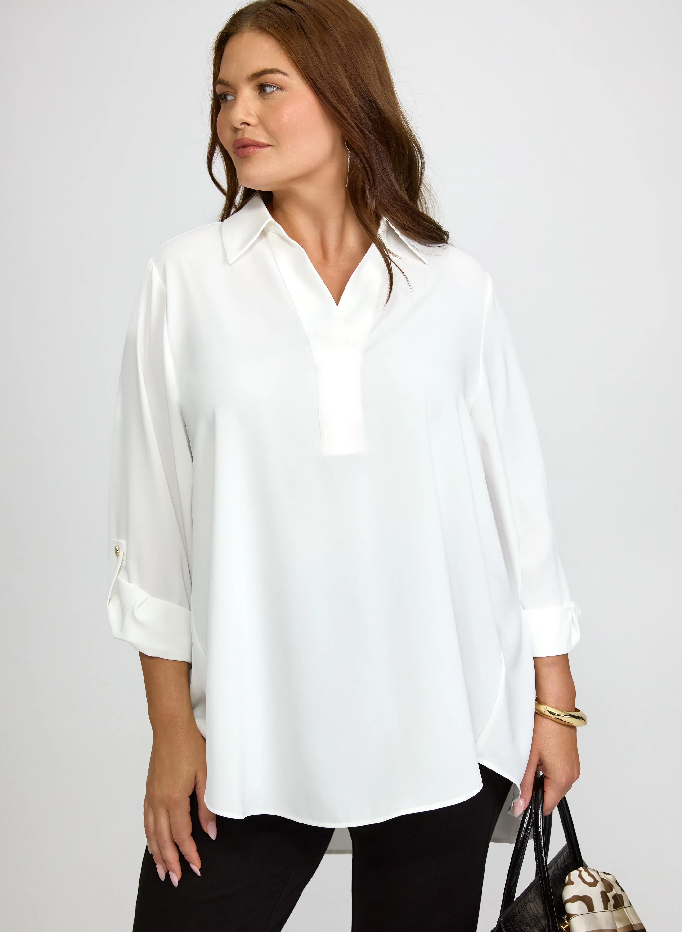 Laura Spread Collar Tunic Blouse Laura Spread Collar Tunic Blouse - Image 1