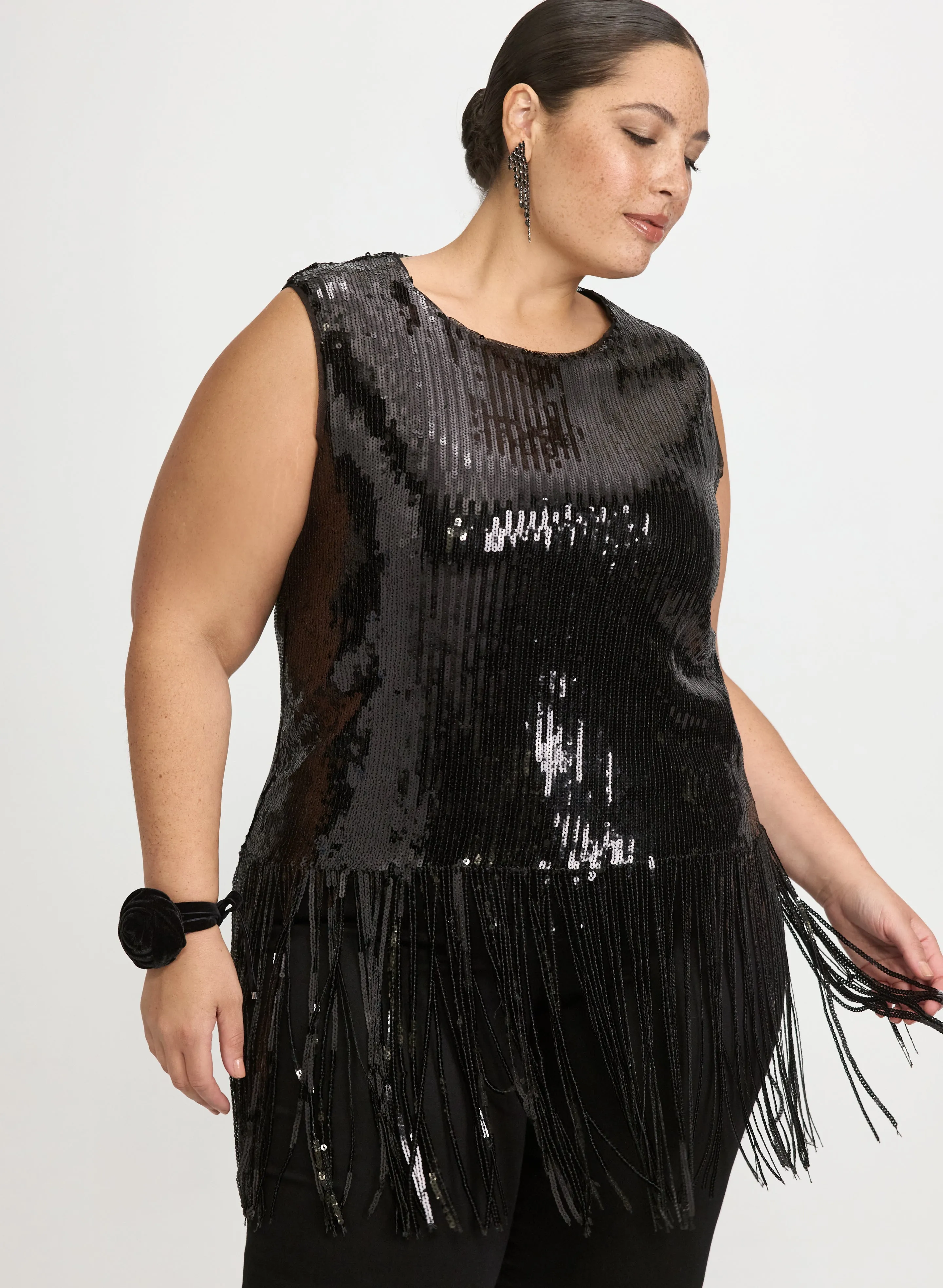 Laura Sequin Fringe Top Laura Sequin Fringe Top - Image 1