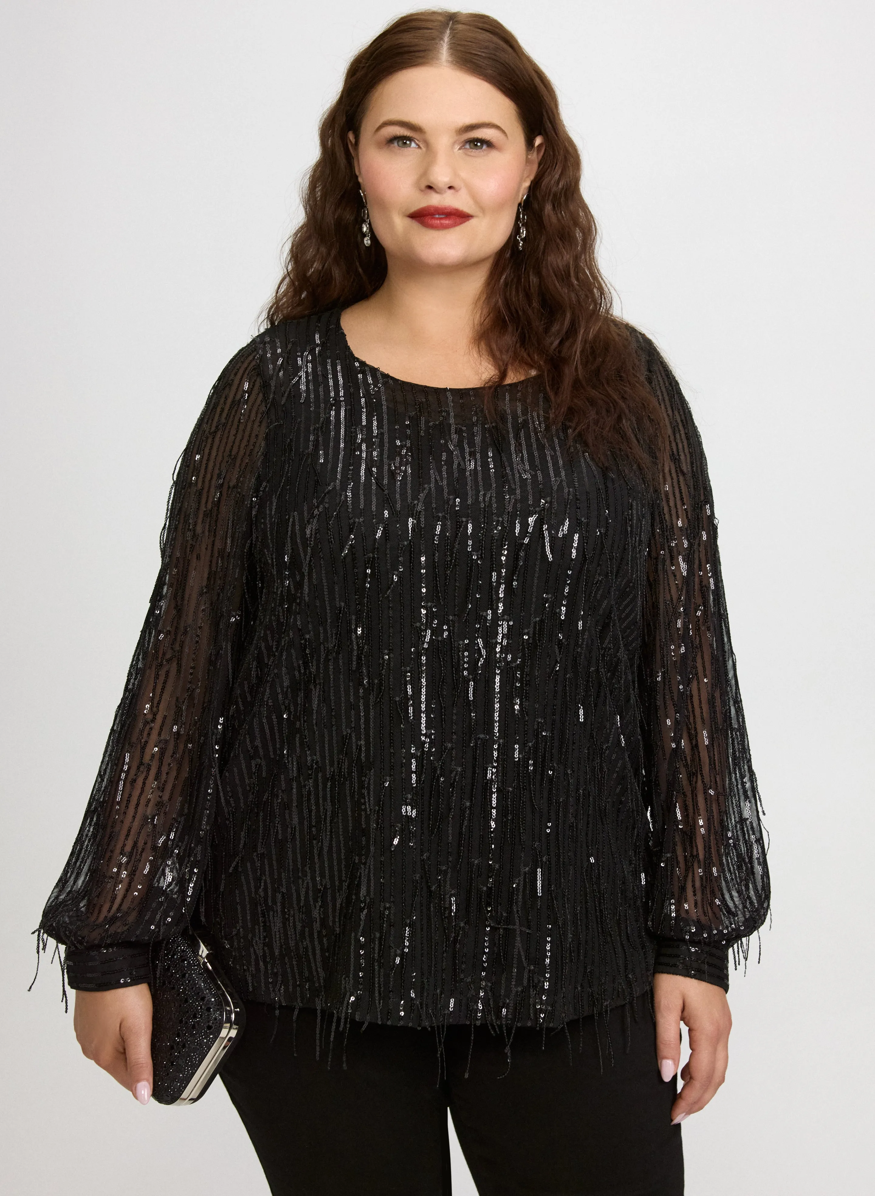 Laura Sequin Fringe Top Laura Sequin Fringe Top - Image 1
