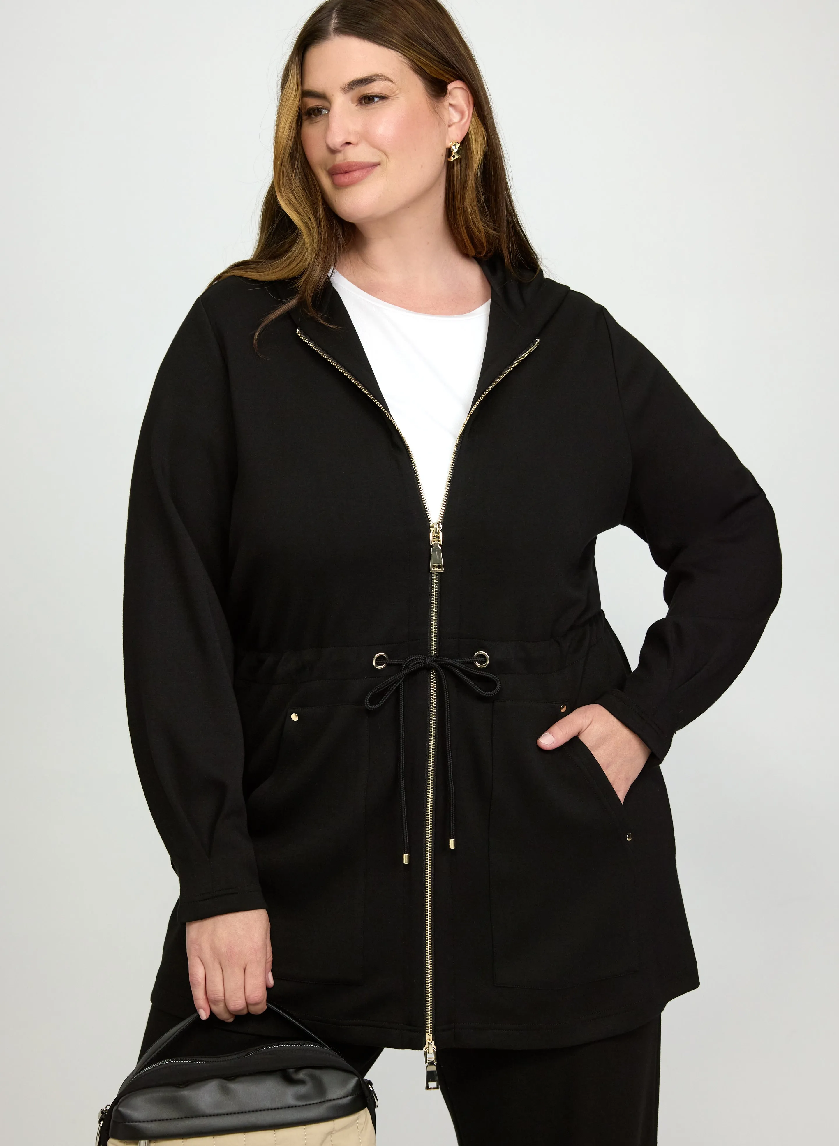 Laura Hooded Zip Front Top Laura Hooded Zip Front Top - Image 1