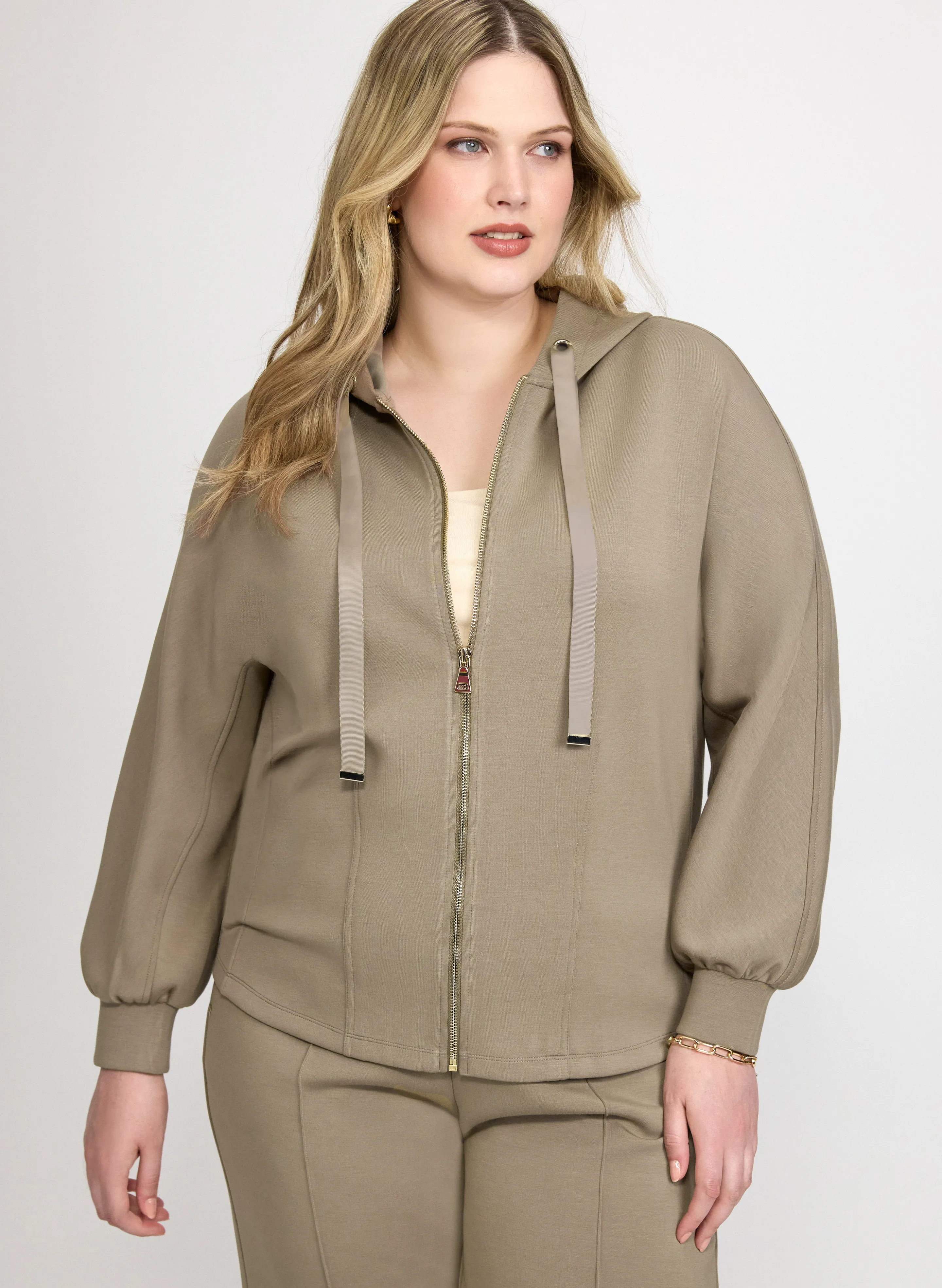 Laura Hooded Zip-Up Top Laura Hooded Zip-Up Top - Image 1
