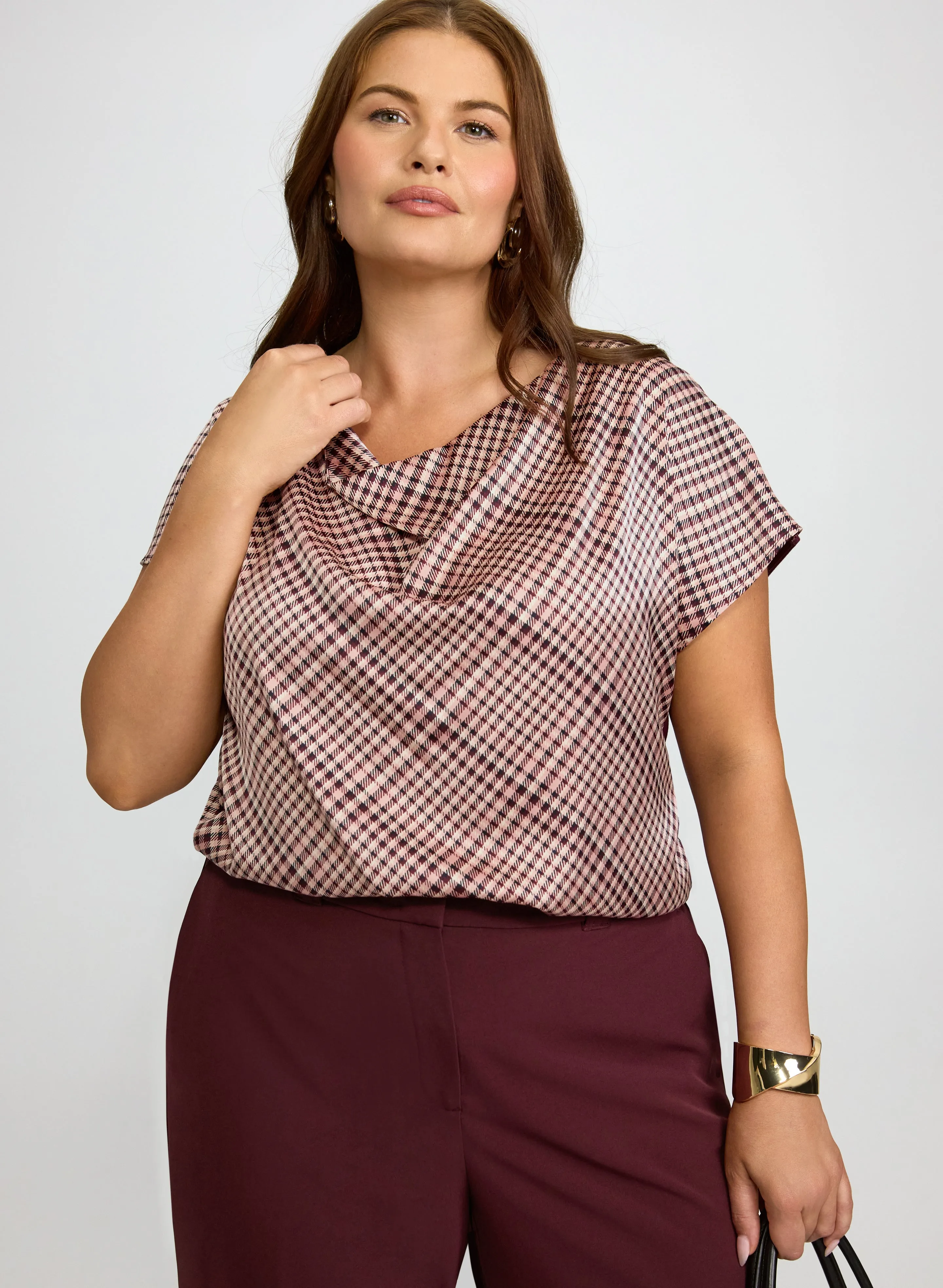 Laura Plaid Hybrid Top Laura Plaid Hybrid Top - Image 1