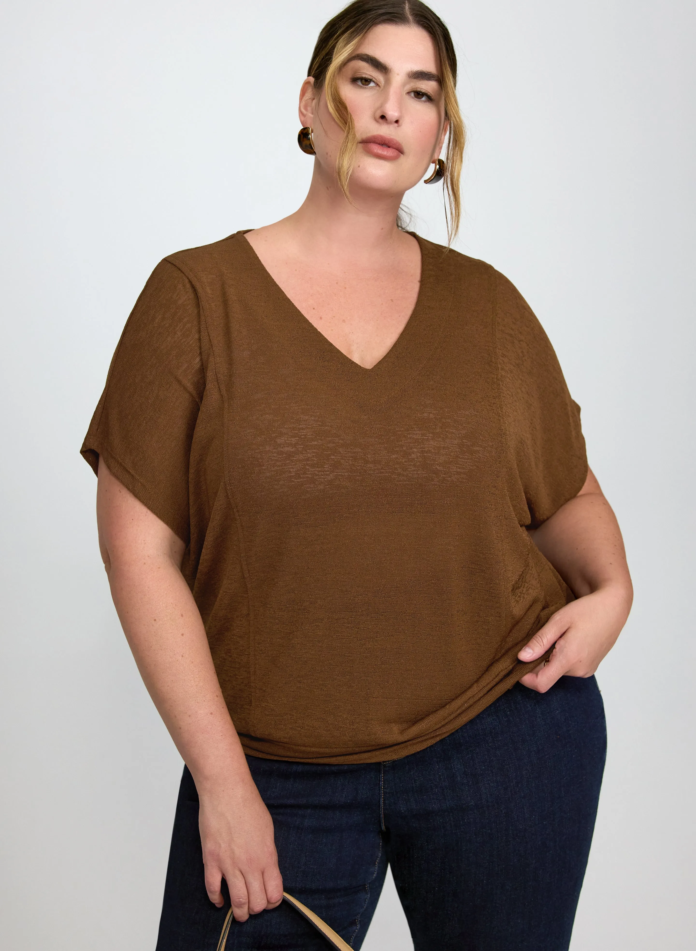 Laura V-Neck Short Sleeve Top Laura V-Neck Short Sleeve Top - Image 1