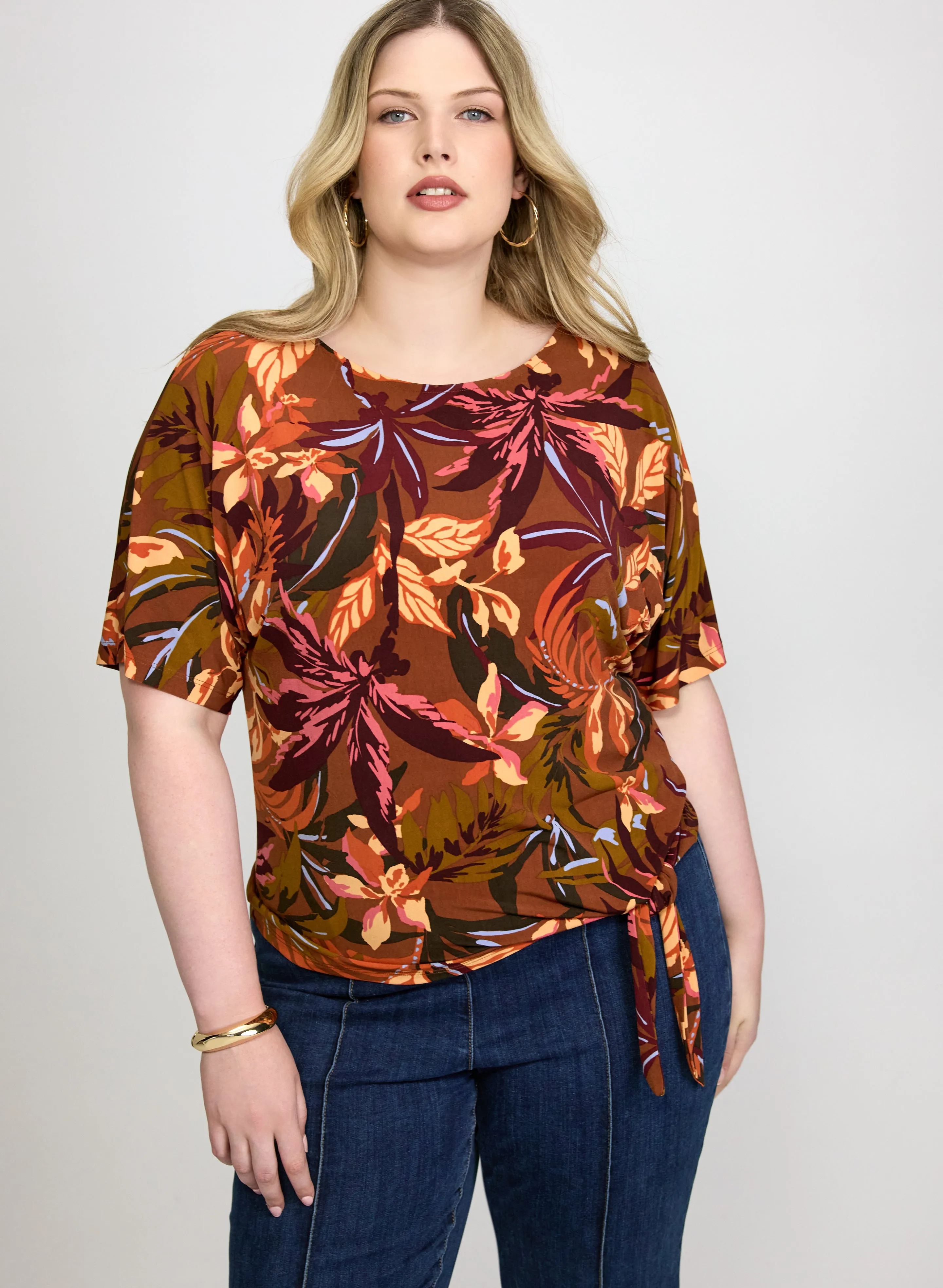Laura Palm Print Top Laura Palm Print Top - Image 1