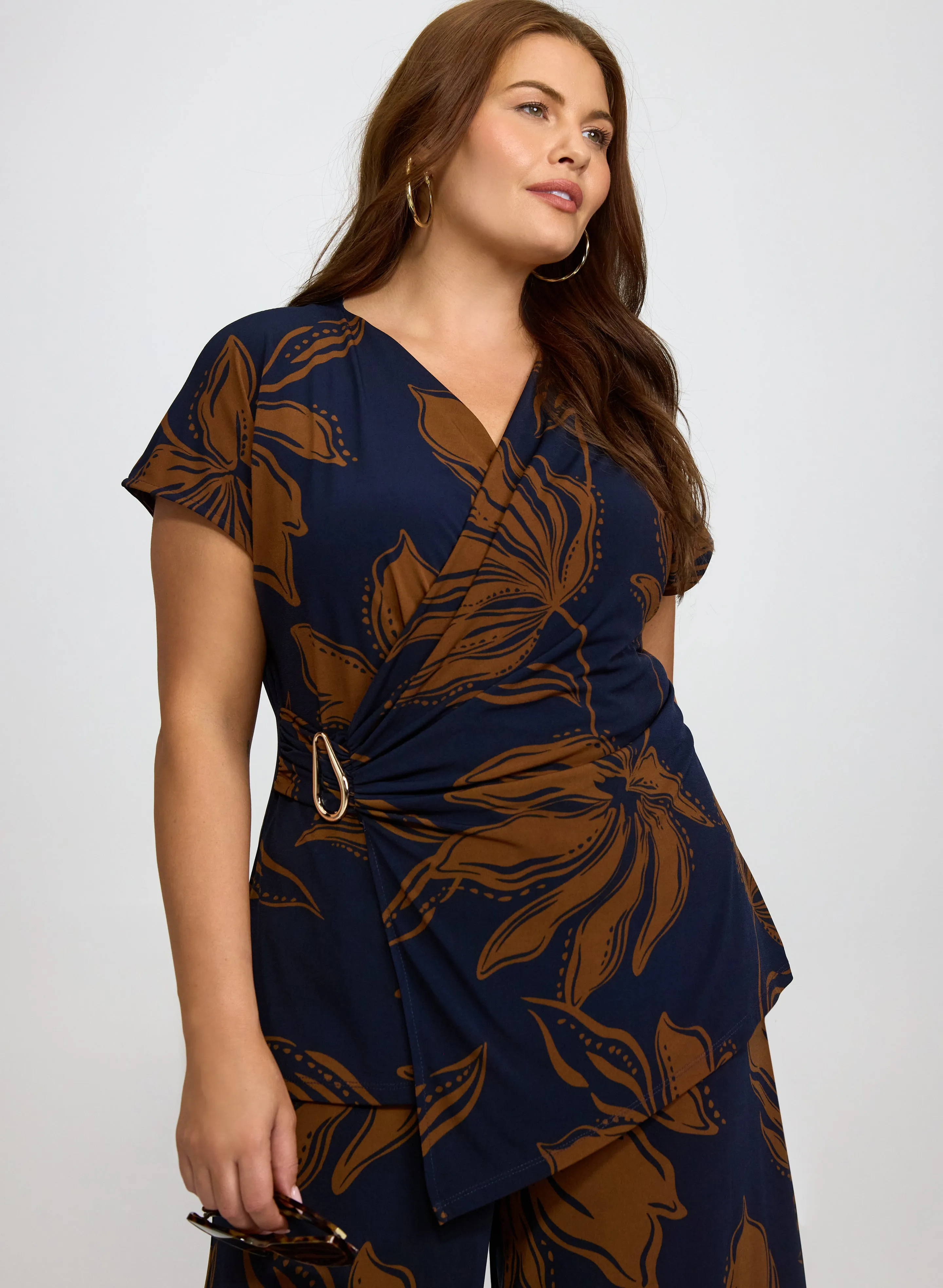 Laura Palm Print Top Laura Palm Print Top - Image 1