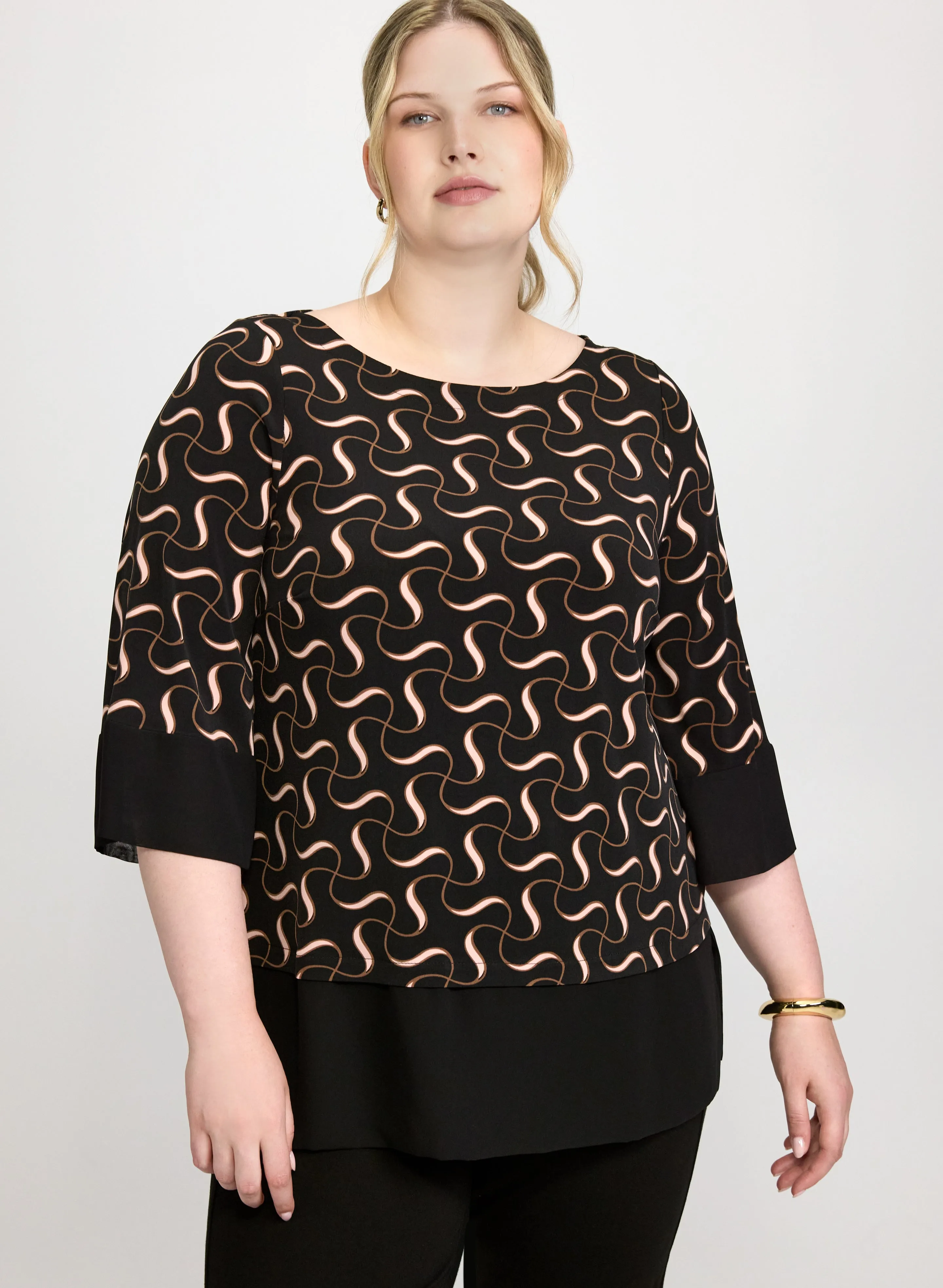 Laura Ribbon Print Top Laura Ribbon Print Top - Image 1