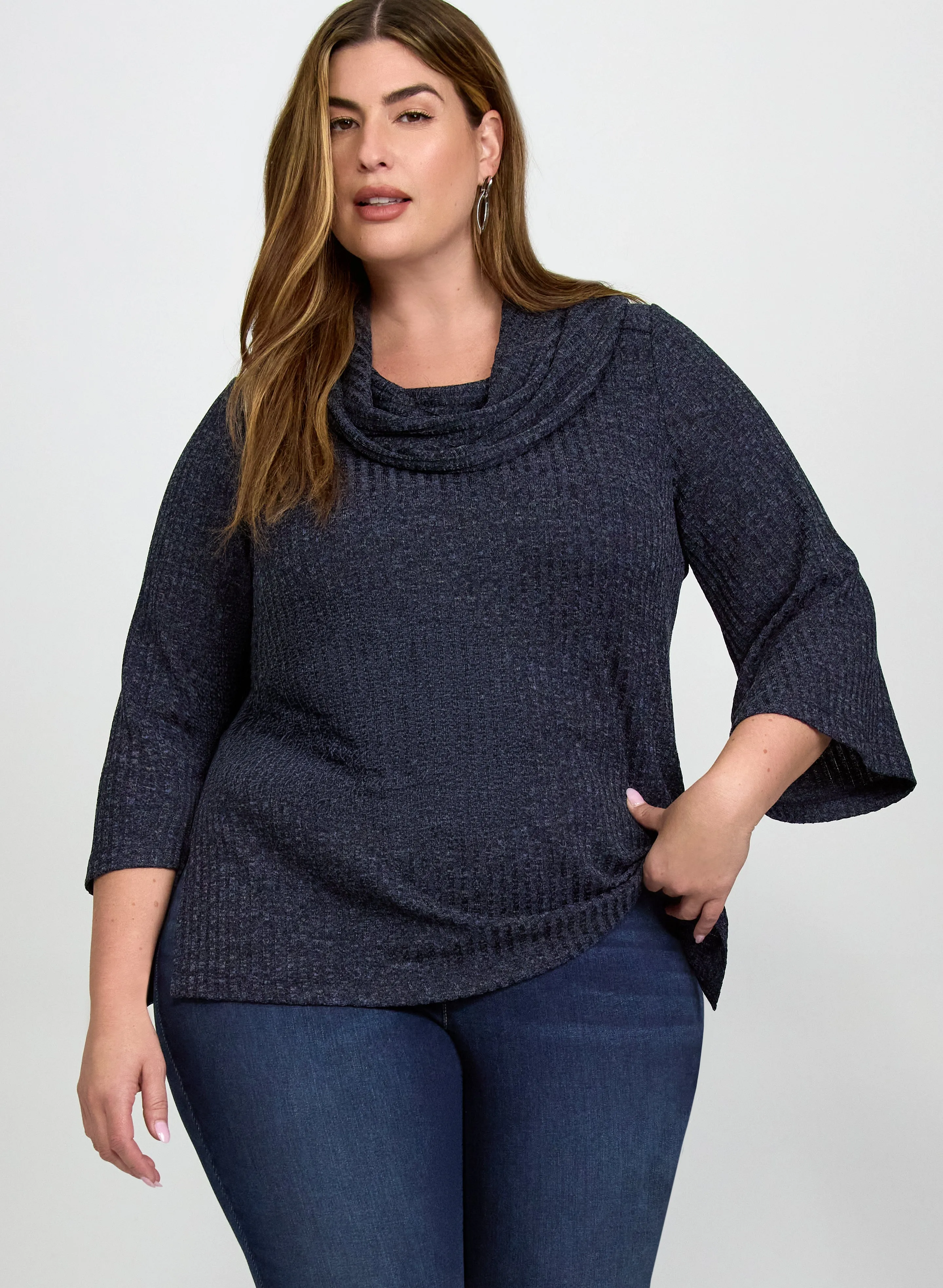 Laura Metallic Cowl Neck Sweater Laura Metallic Cowl Neck Sweater - Image 1