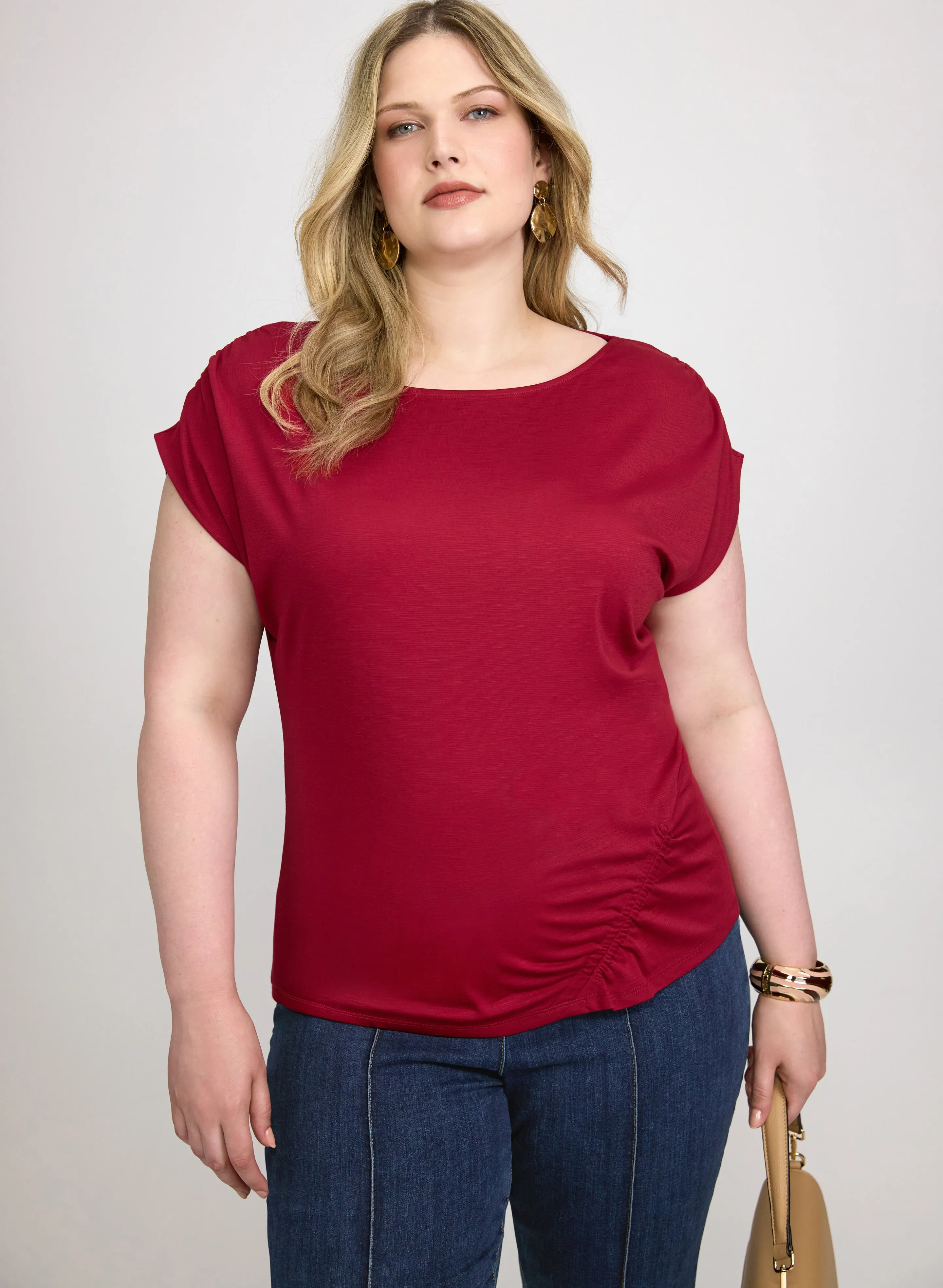 Laura Ruched Detail T-Shirt Laura Ruched Detail T-Shirt - Image 1