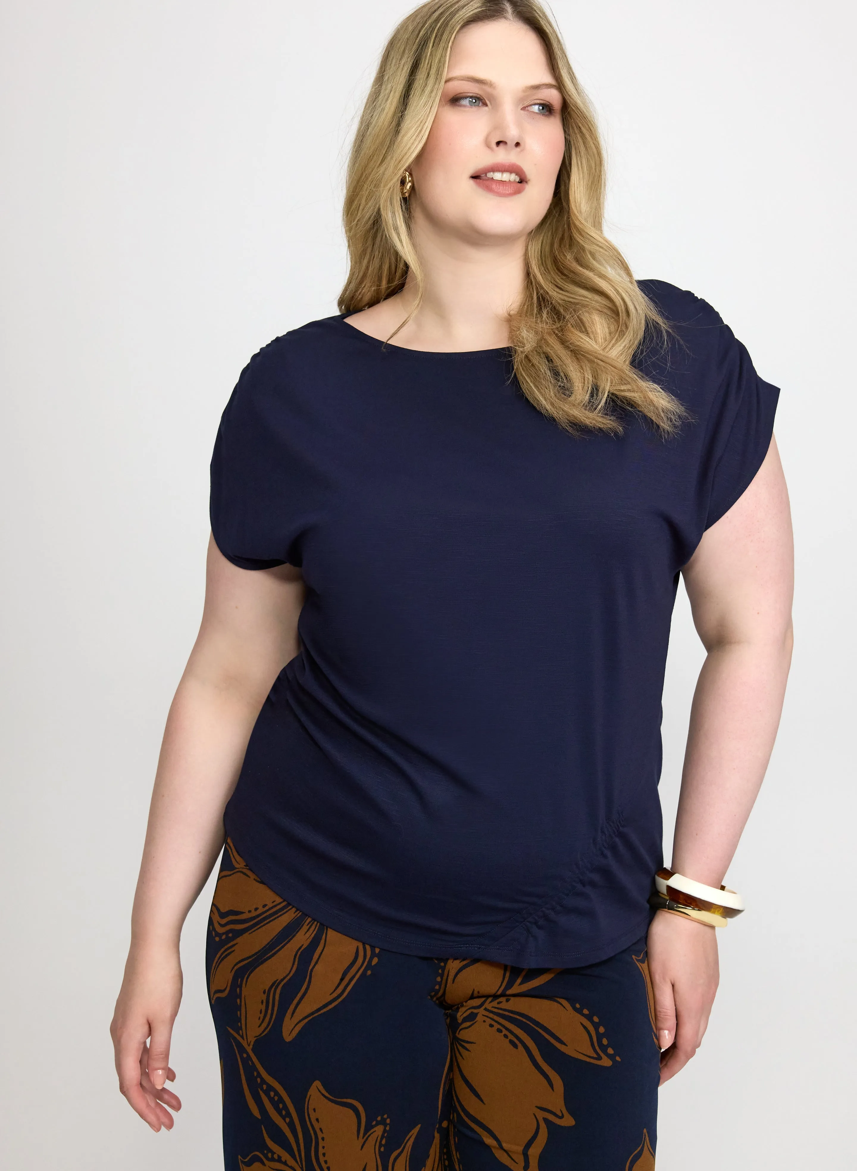 Laura Ruched Detail T-Shirt Laura Ruched Detail T-Shirt - Image 1