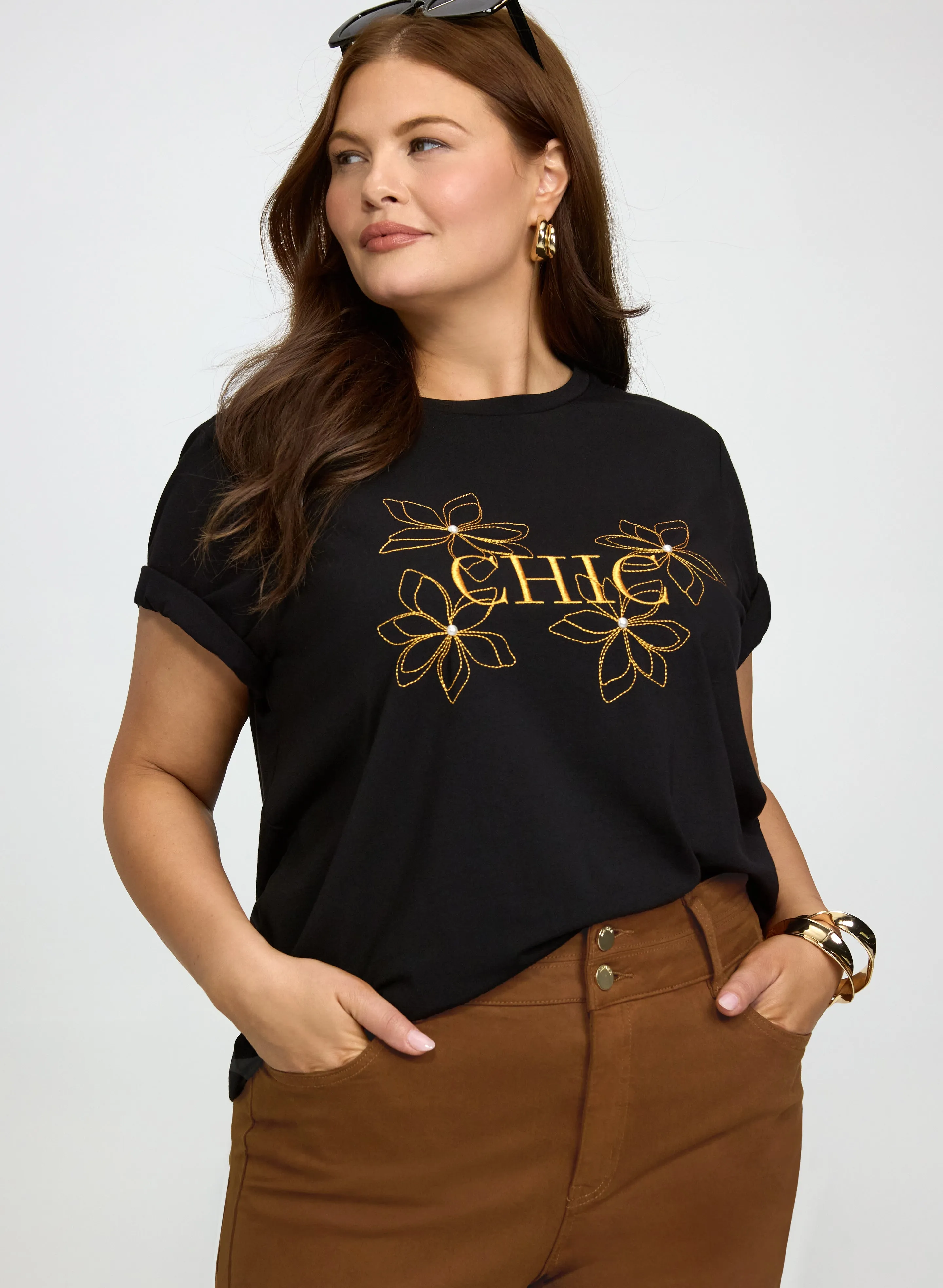 Laura Embroidered Script T-Shirt Laura Embroidered Script T-Shirt - Image 1