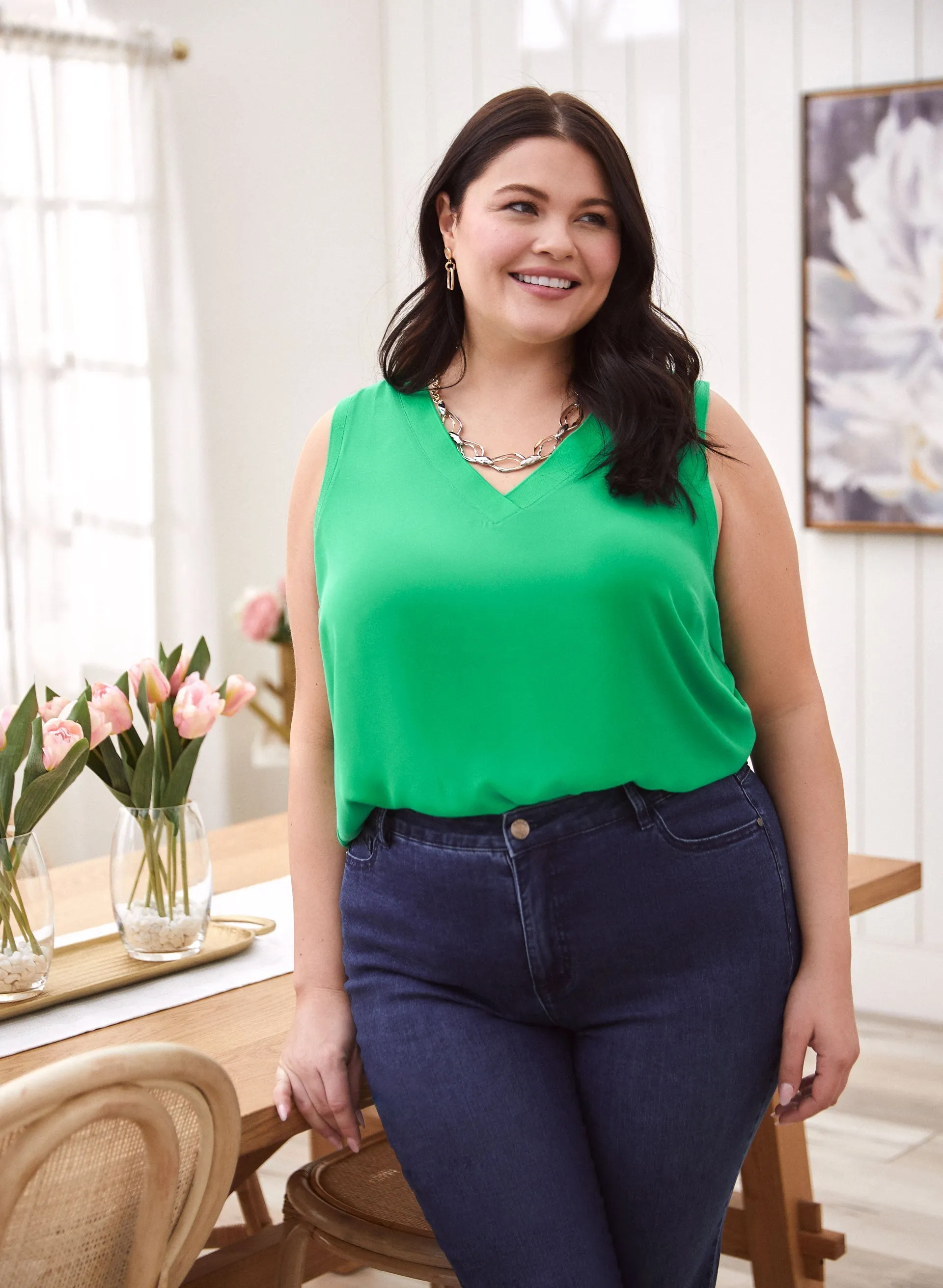 Laura Sleeveless V-Neck Blouse Laura Sleeveless V-Neck Blouse - Image 1