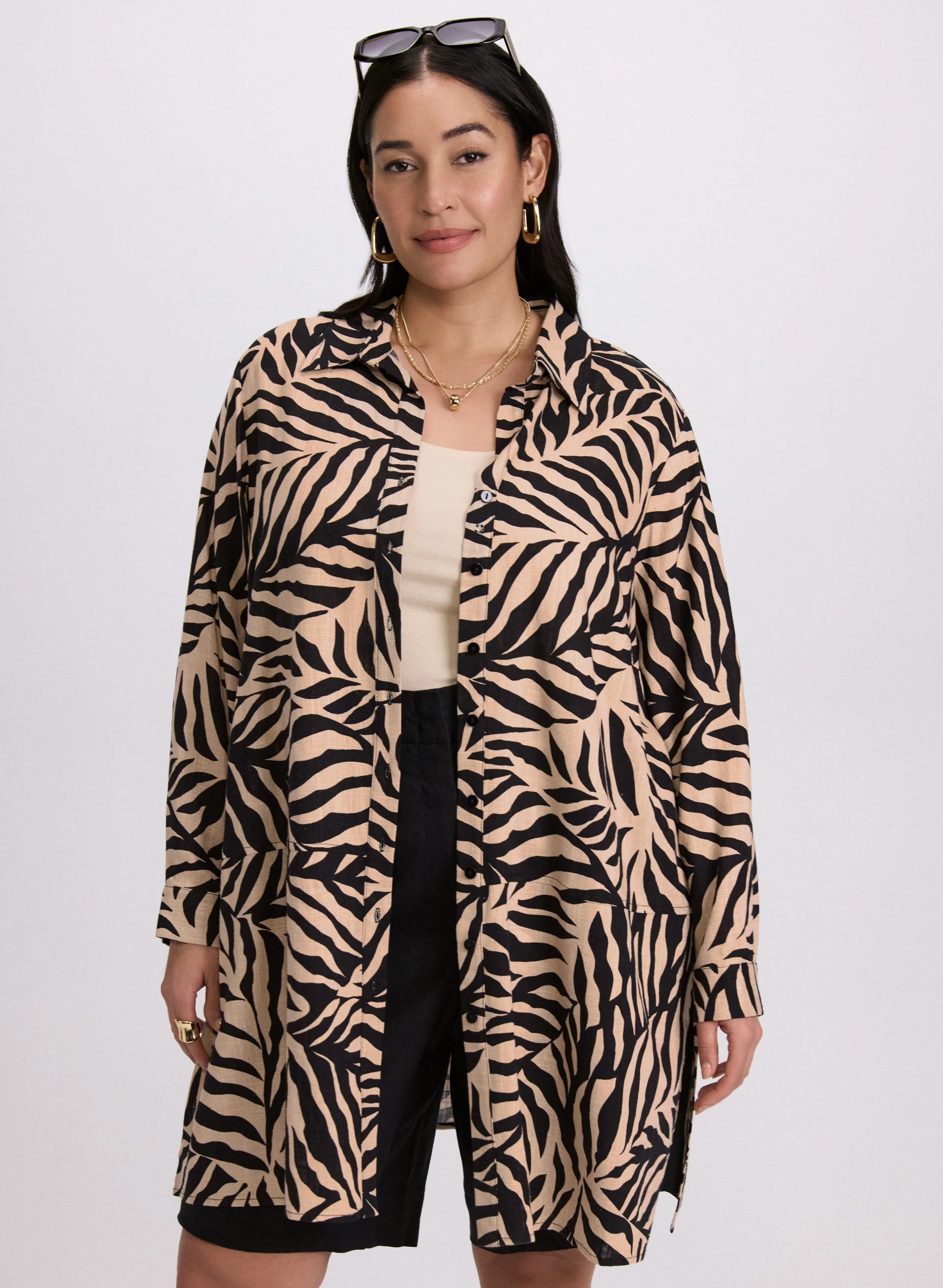 Laura Palm Leaf Print Blouse Laura Palm Leaf Print Blouse - Image 1