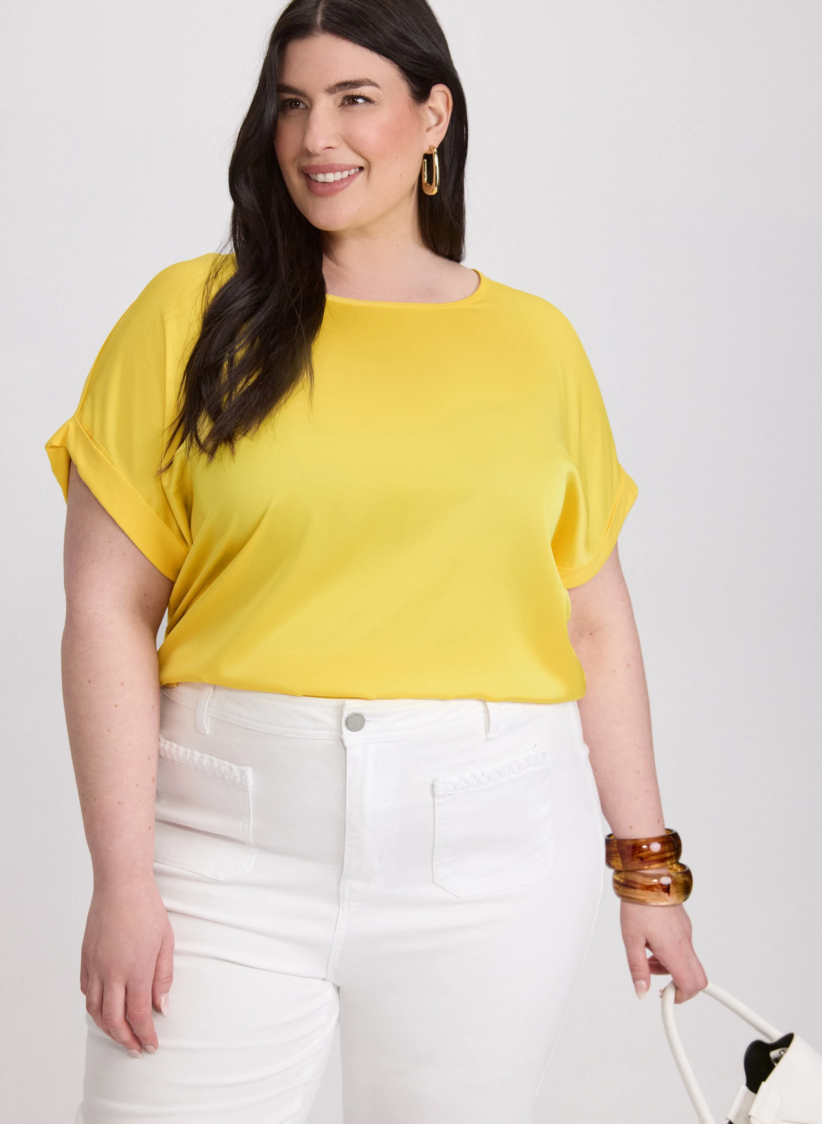 Laura Satin Drop Shoulder Top Laura Satin Drop Shoulder Top - Image 1