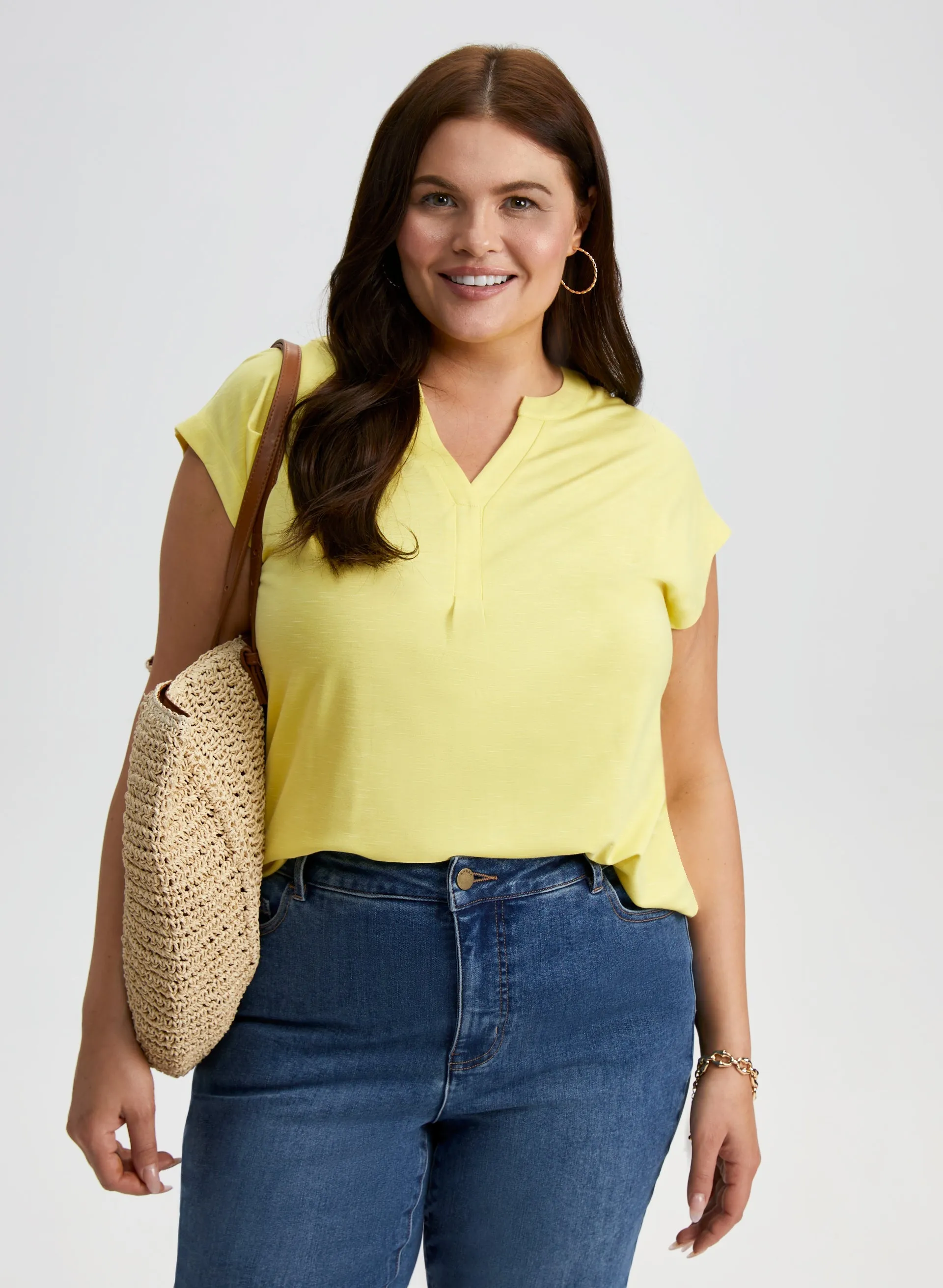 Laura Open V-Neck Tee Laura Open V-Neck Tee - Image 1