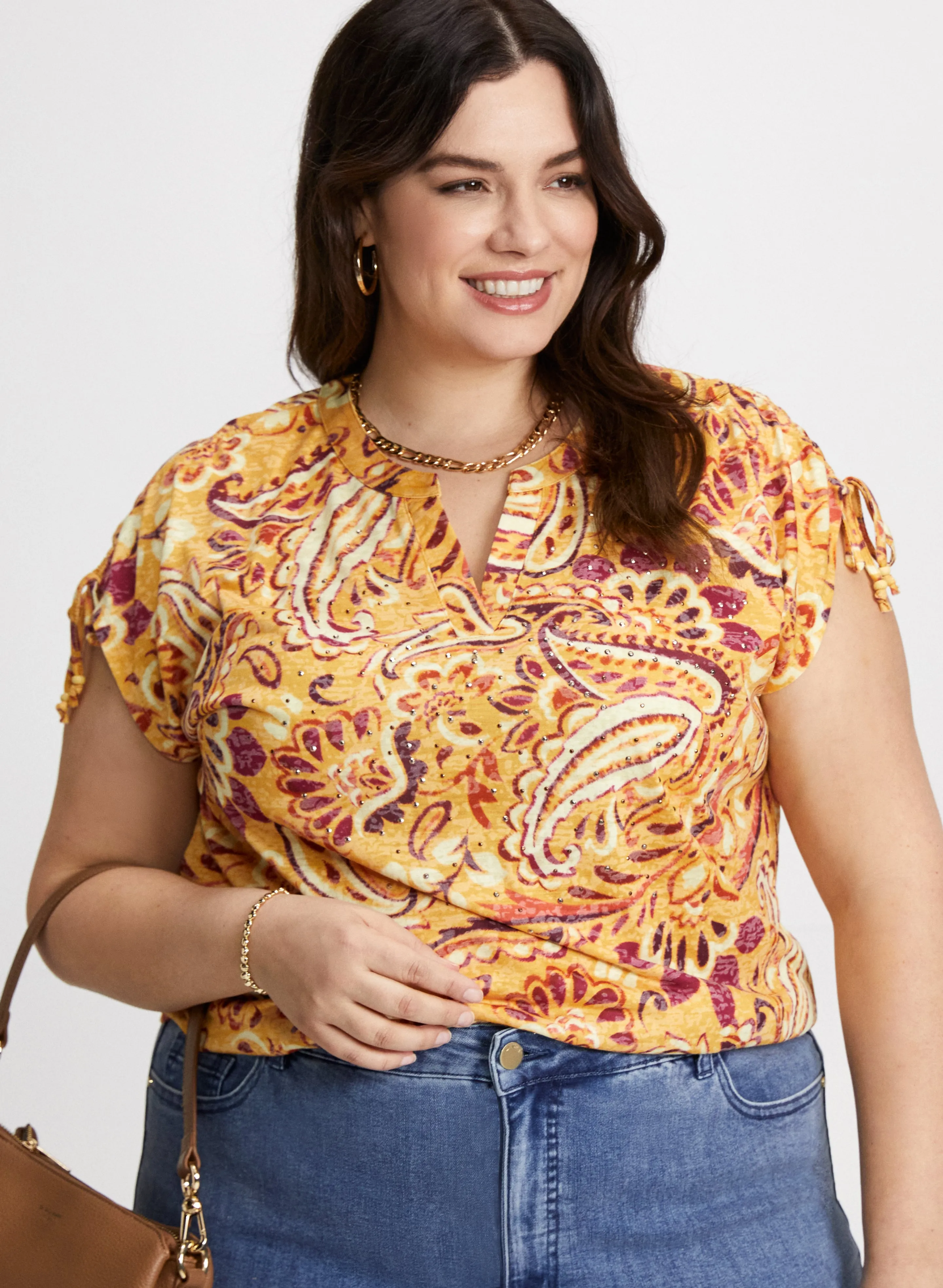 Laura Paisley Heathered Burnout T-Shirt Laura Paisley Heathered Burnout T-Shirt - Image 1