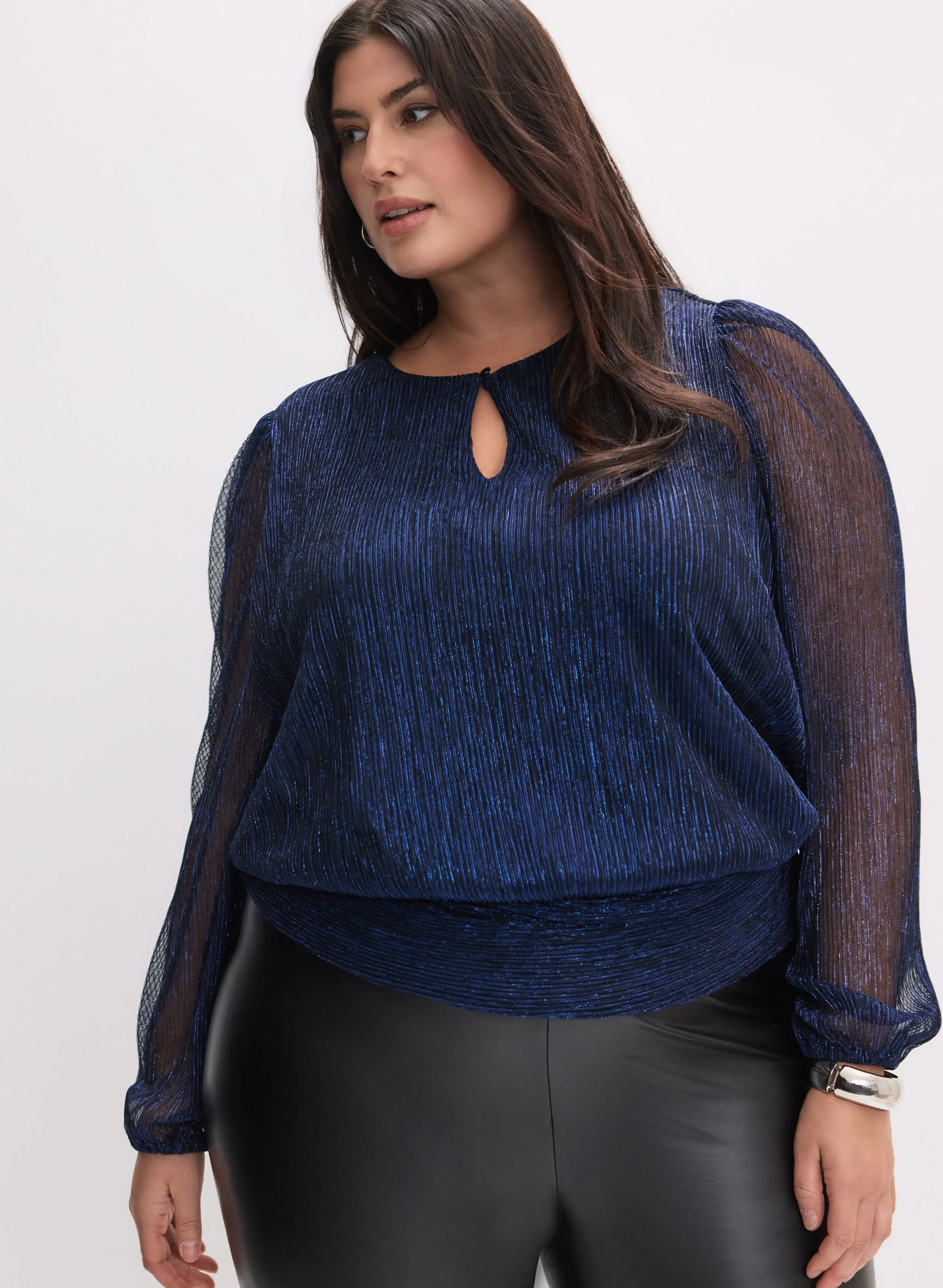 Laura Metallic Plissé Top Laura Metallic Plissé Top - Image 1