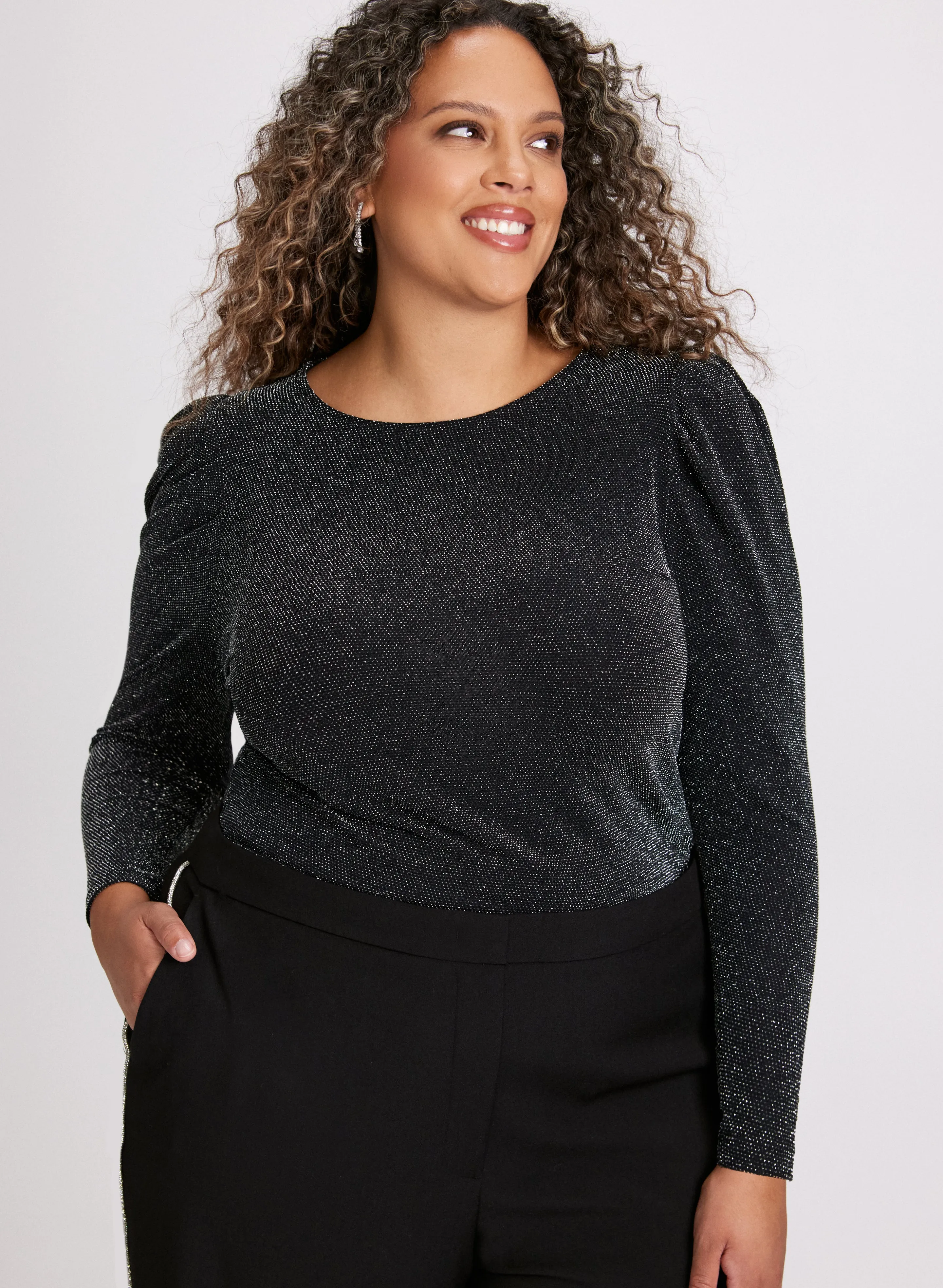 Laura Metallic Long Sleeve Top Laura Metallic Long Sleeve Top - Image 1