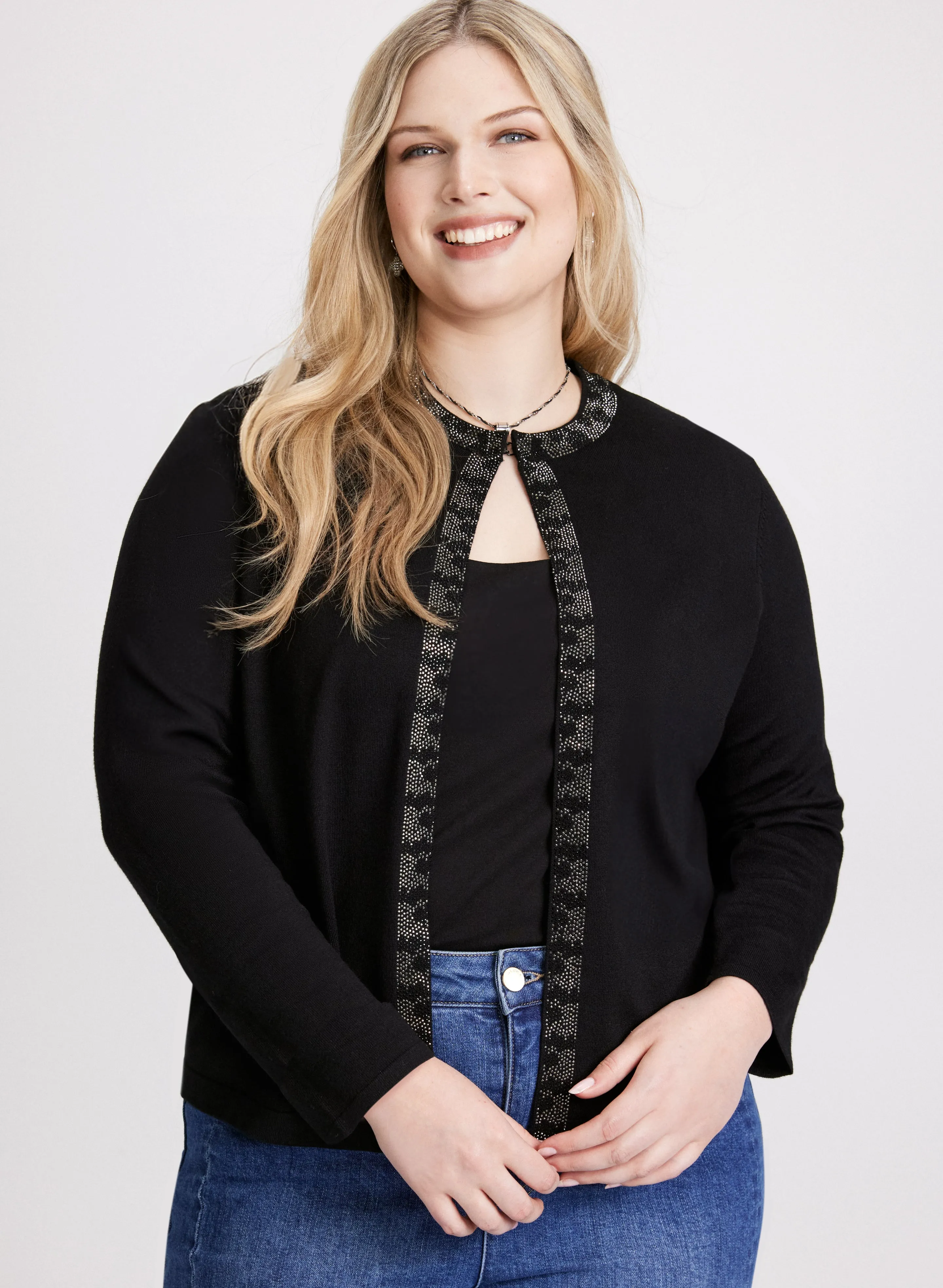 Laura Rhinestone Detail Cardigan Laura Rhinestone Detail Cardigan - Image 1