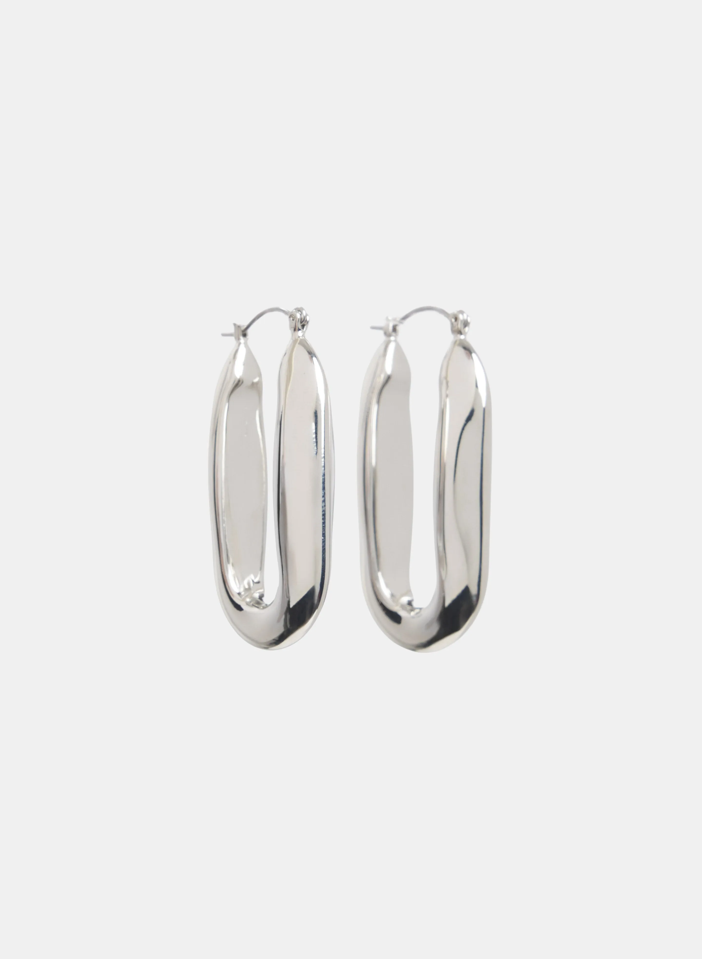 Laura Rhodium Hoop Earrings Laura Rhodium Hoop Earrings - Image 1